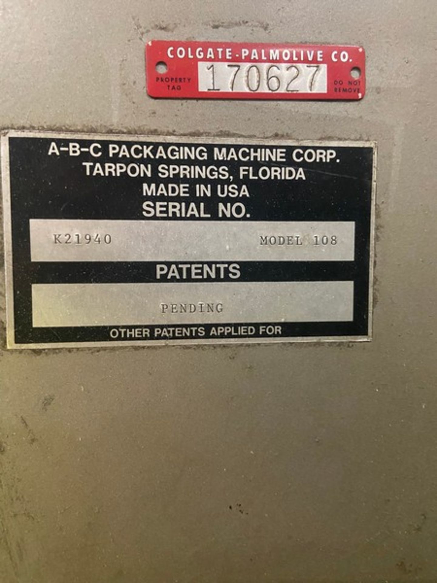 A-B-C Packaging Machine Corp. Depalletizer, M/N 108, S/N K21940, with Double Door Control Panel, - Image 9 of 17