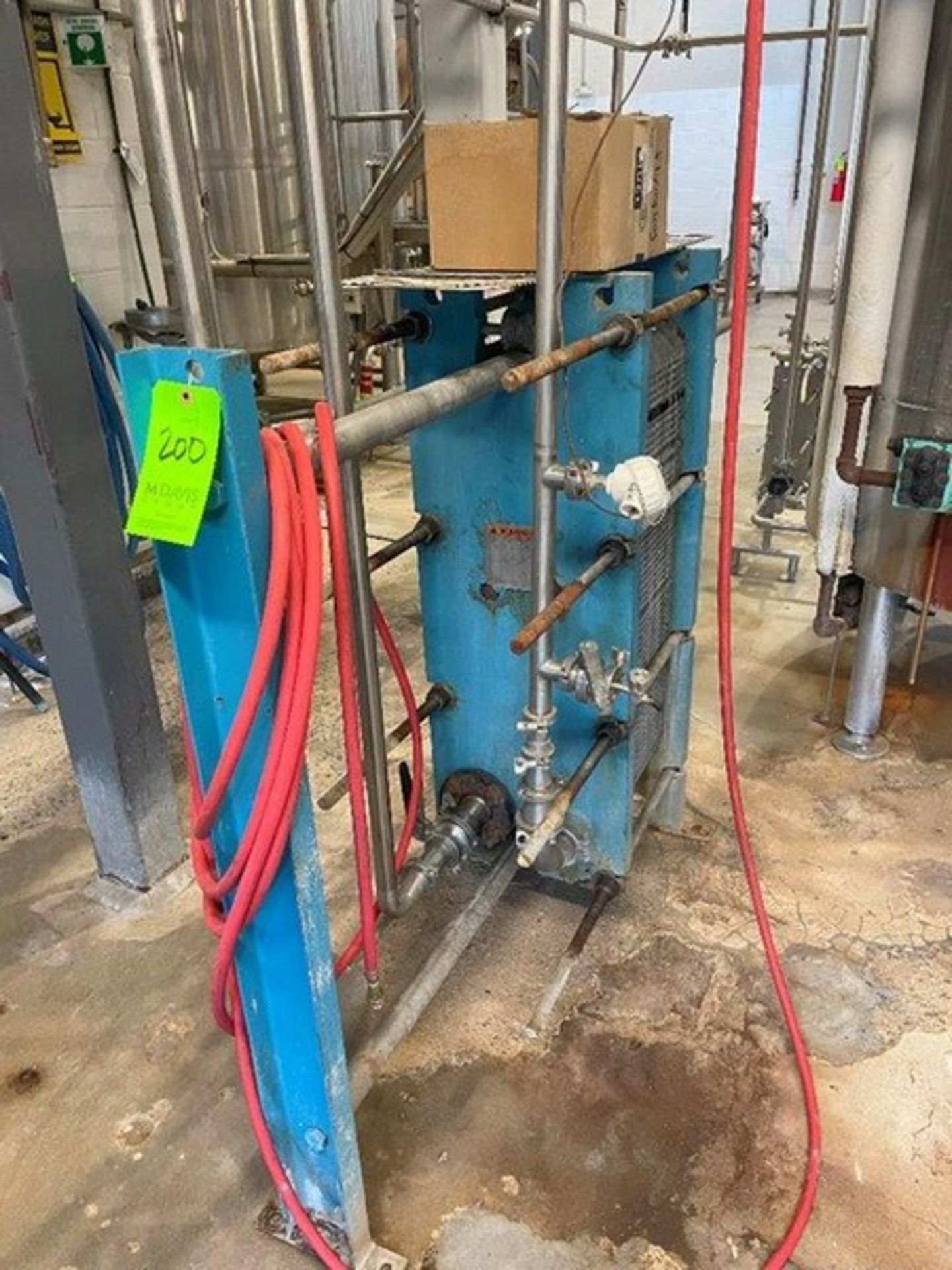 Plate Heat Exchanger, Mounted on Mild Steel Frame (LOCATED IN FREDERICK, MD)