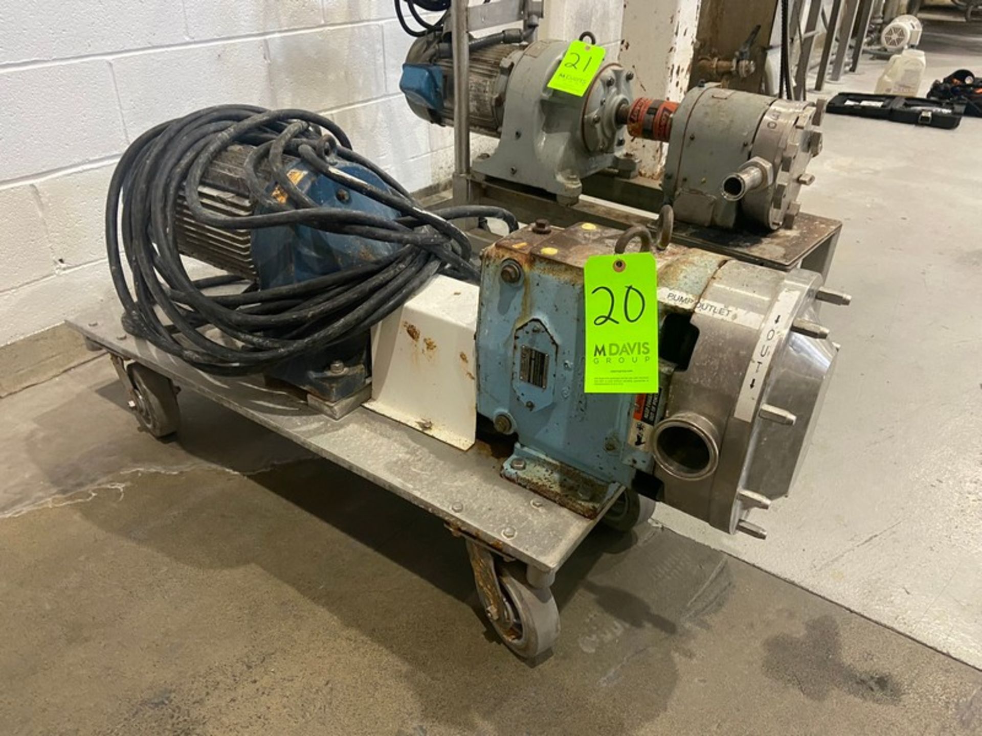 Waukesha Cherry-Burrell 7.5 hp Positive Displacement Pump, M/N 12C60, S/N 198836 97, with Aprox. 2-
