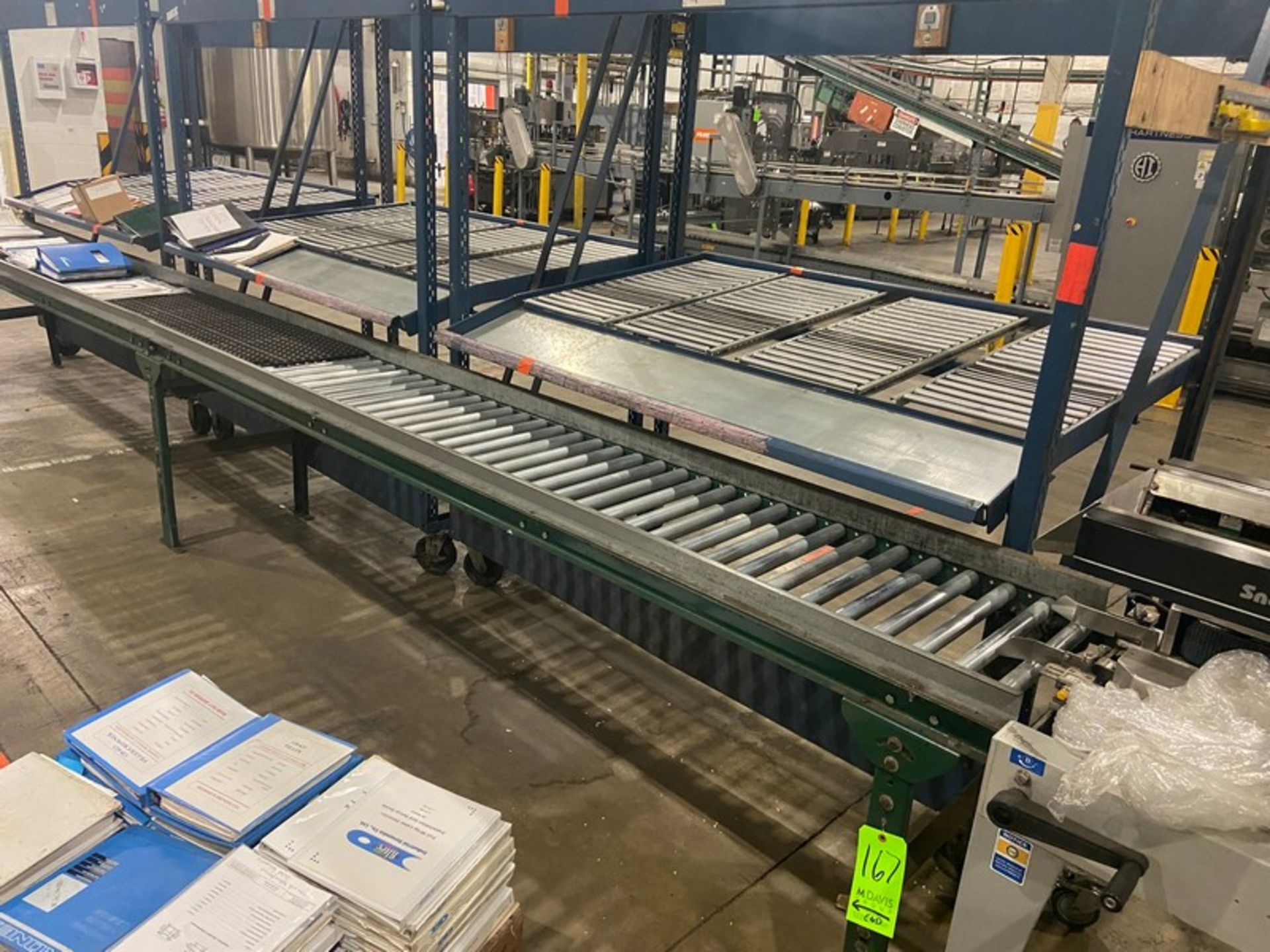 Straight Section of Roller Conveyor, with (3) Sections of Can Transfer Stations (LOCATED IN - Bild 3 aus 6