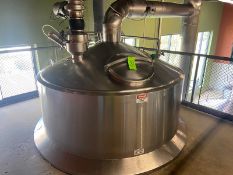 50 BBL (2,200 GAL.) S/S Vertical Mash Tank, with Dual CIP Spray Balls, with Bottom Mounted S/S