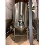 50 BBL (2200 Gallon) Vertical Cone Bottom 304 Stainless Steel Jacketed Vessel. Manufactured by Centu