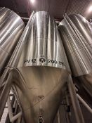 200 BBL Vertical Cone Bottom 304 Stainless Steel Jacketed Vessel. Manufactured by JV Northwest (ICC)