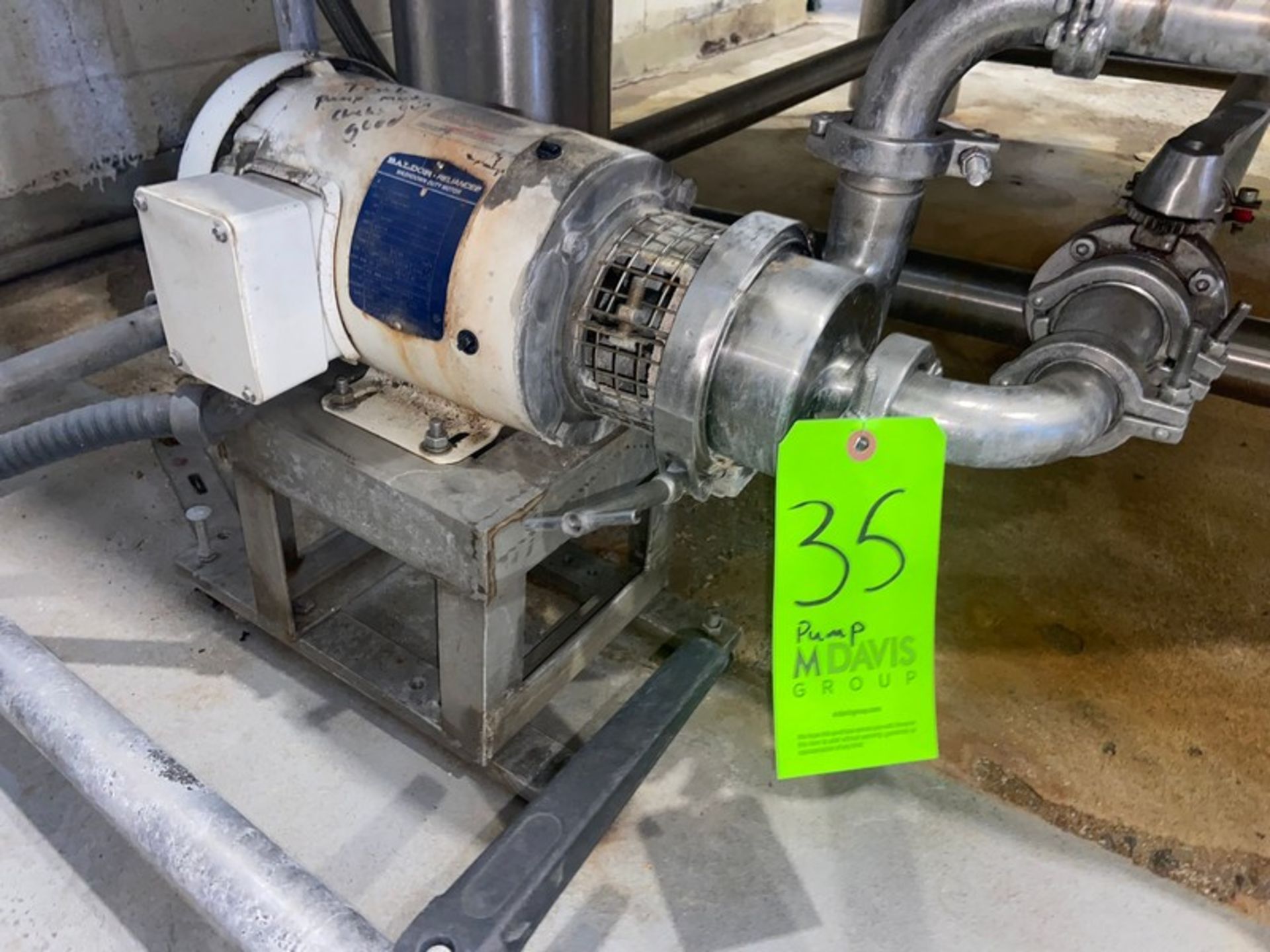 1 hp Centrifugal Pump, with Baldor 3450 RPM Motor, 230/460 Volts, 3 Phase (LOCATED IN FREDERICK,