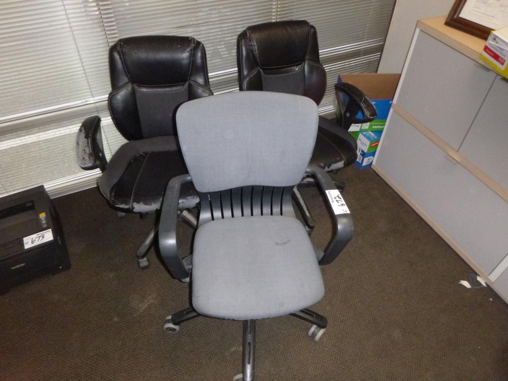 (3) Office chairs
