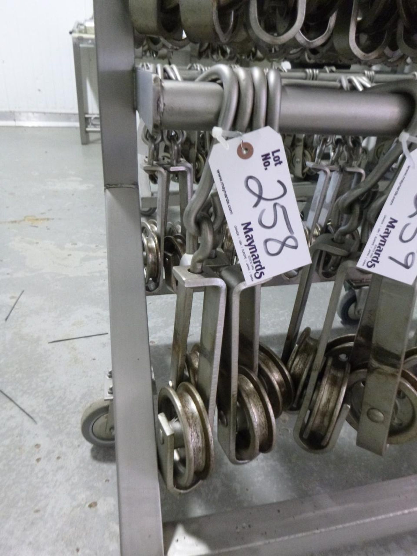 Stainless steel conveyor meat trolly's