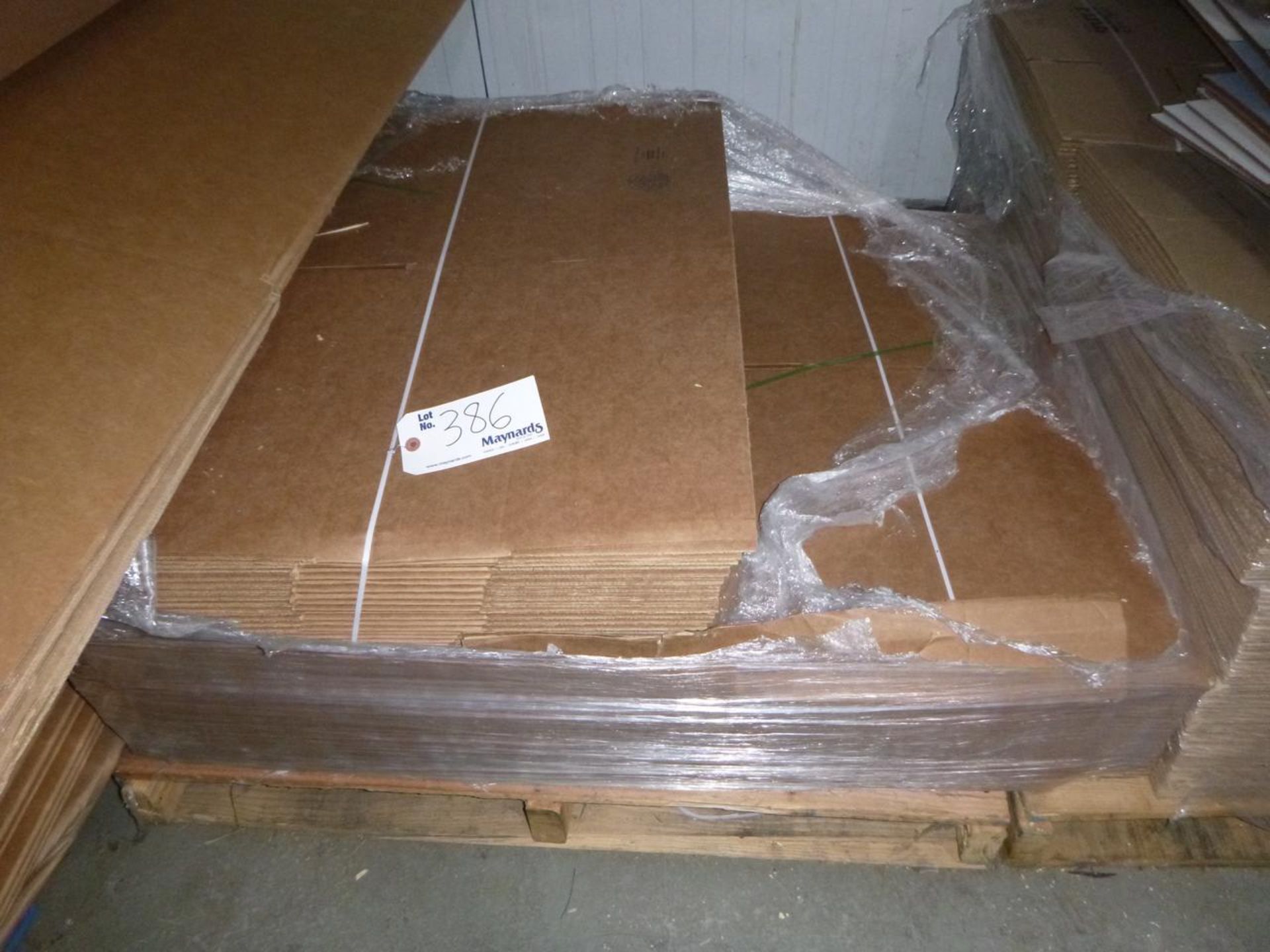 Pallet of Uline boxes