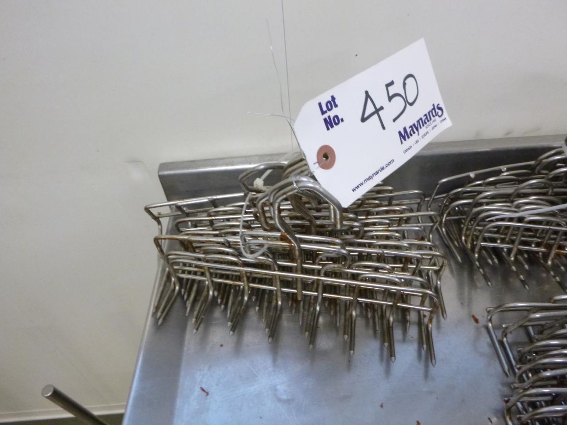 Stainless steel bacon hangers