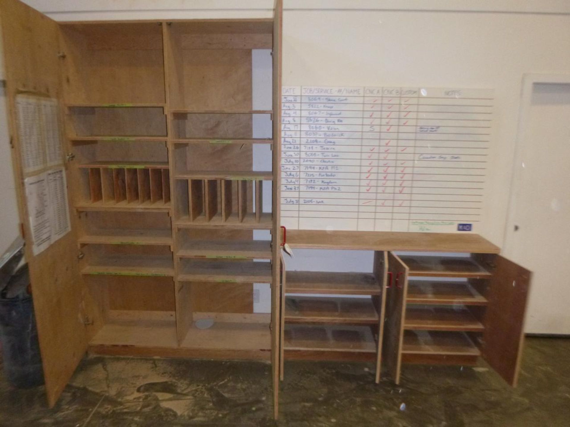 (2) wood tool cabinets - Image 2 of 2