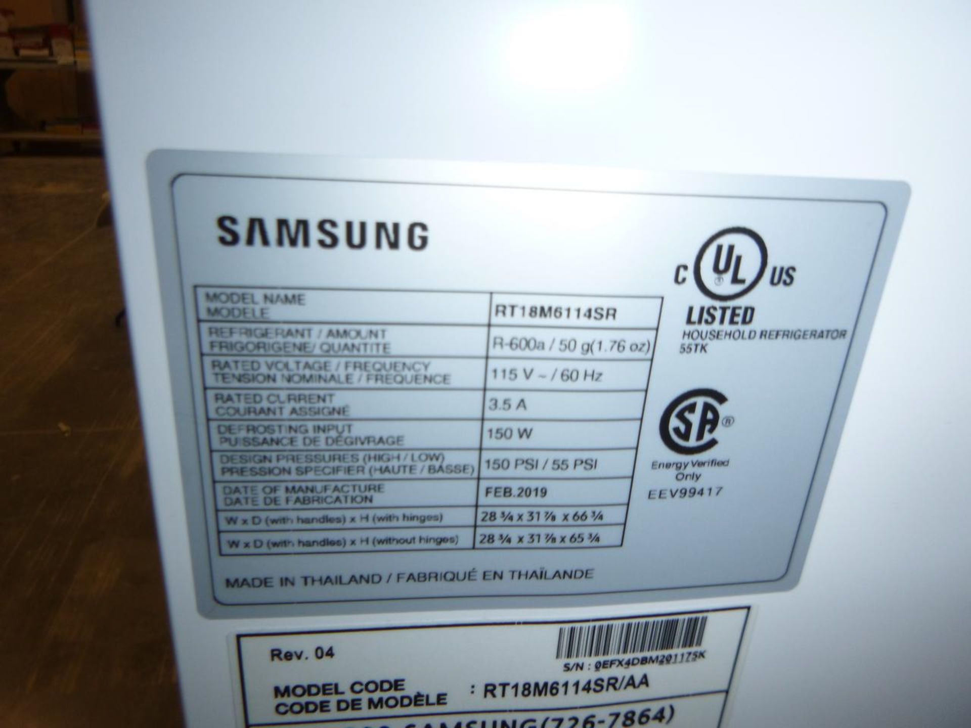 Samsung RT18M6114SR/AA Refrigerator freezer - Image 3 of 3
