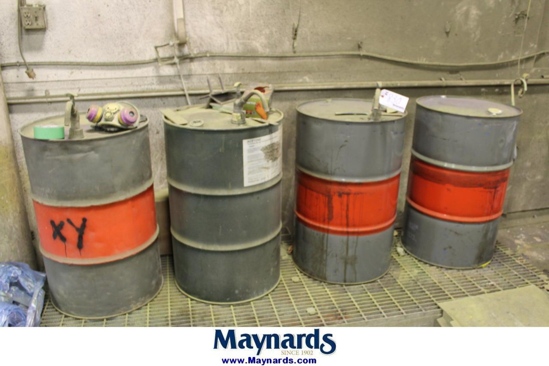 (4) 55 gallon drums with acetone