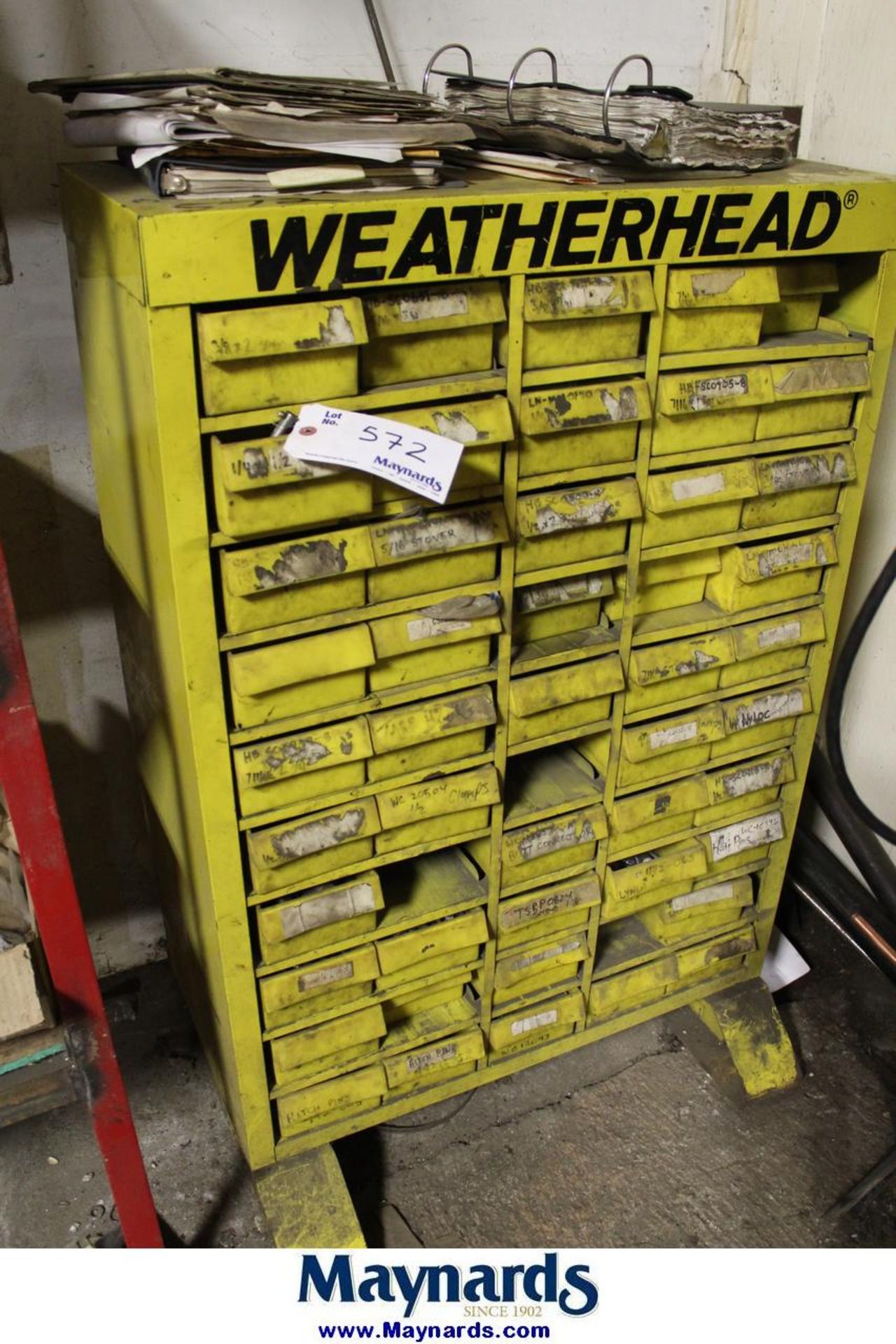 Weatherhead fittings bin with hardware