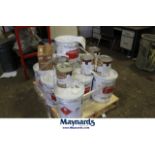 skid of Cloverdale paints,