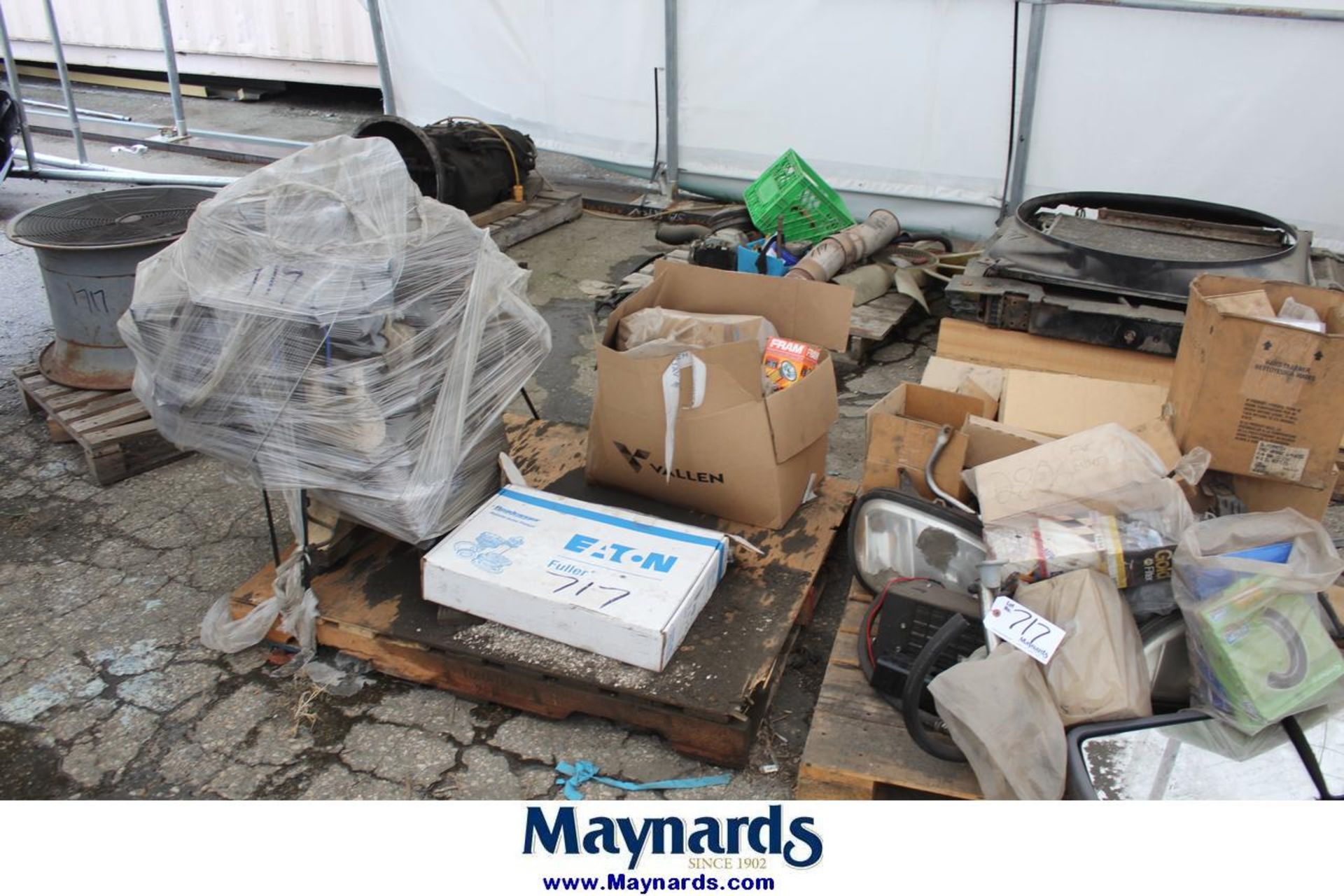 (6) pallets of automotive parts with engine core