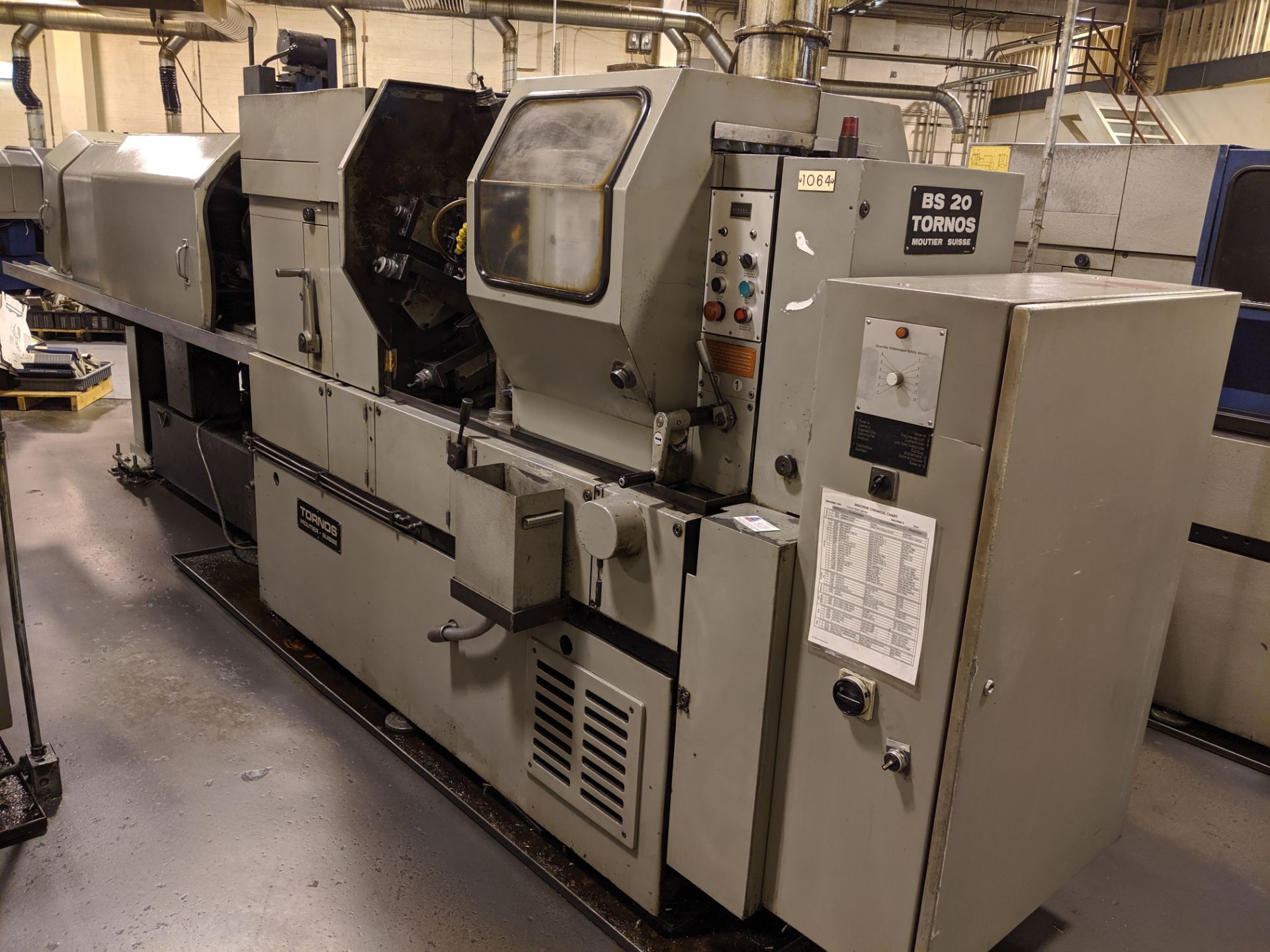 Tornos BS 20 Automatic Screw Machine, 21mm Max. Dia., Spindle Speeds to 6,000-RPM, s/n RD-927