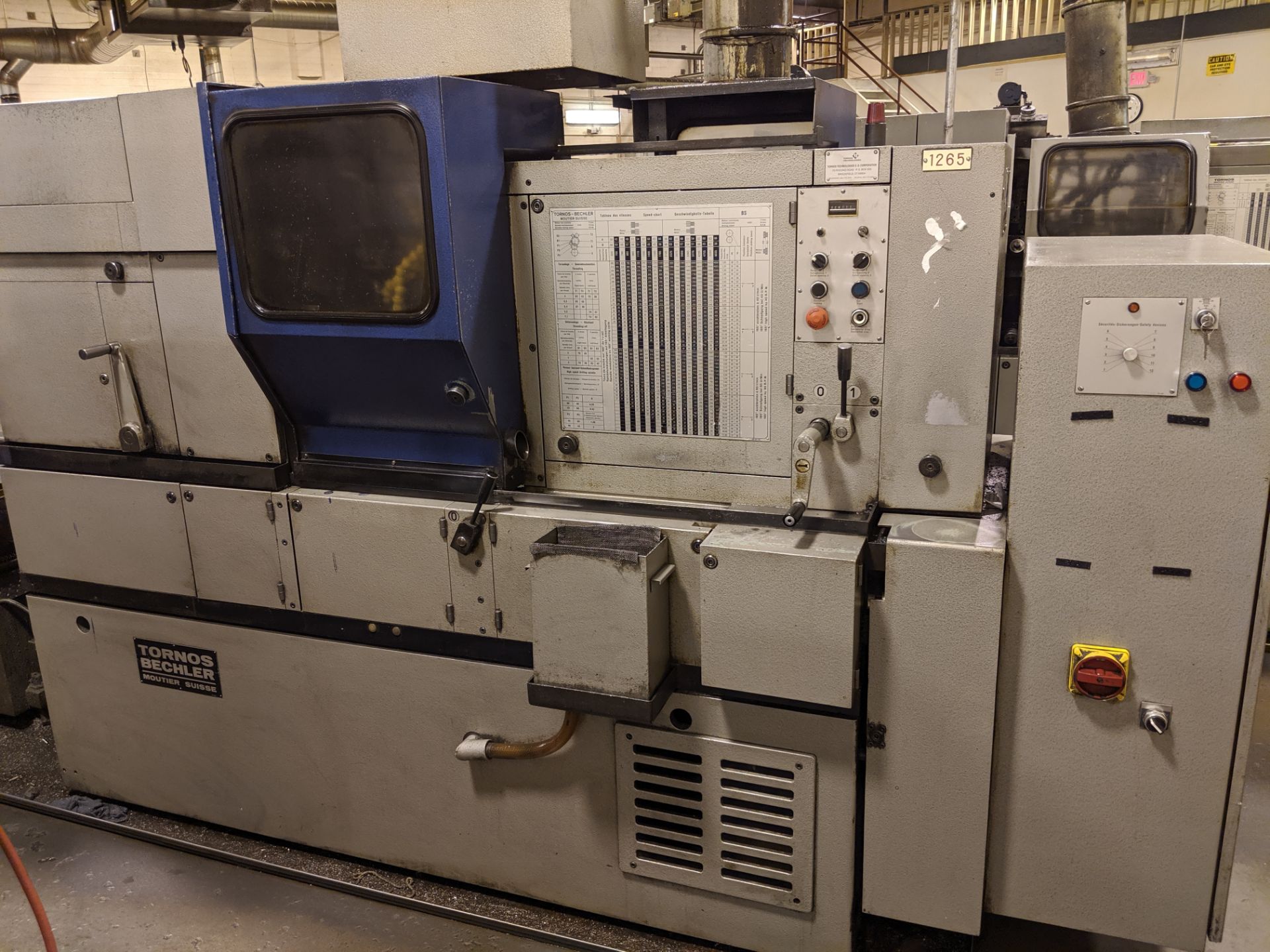 Tornos BS20 Automatic Screw Machine, 21mm Max. Dia., Spindle Speeds to 6,000-RPM, S/N RD-926