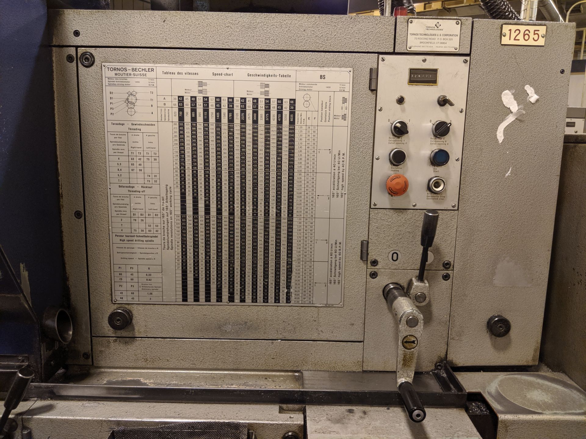 Tornos BS20 Automatic Screw Machine, 21mm Max. Dia., Spindle Speeds to 6,000-RPM, S/N RD-926 - Bild 6 aus 6