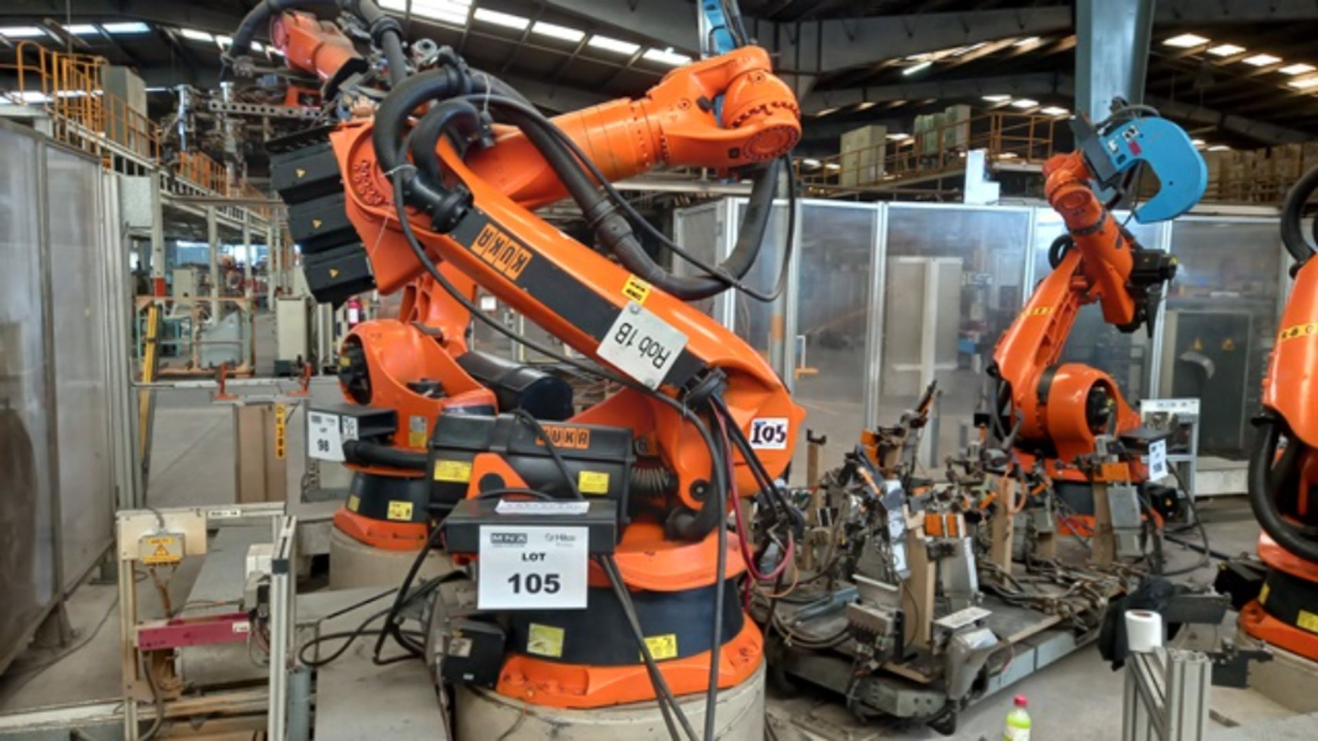 Kuka KR210 Robot, Maximum Reach: 2,700 mm, Rated Payload: 210 Kg, New 2003