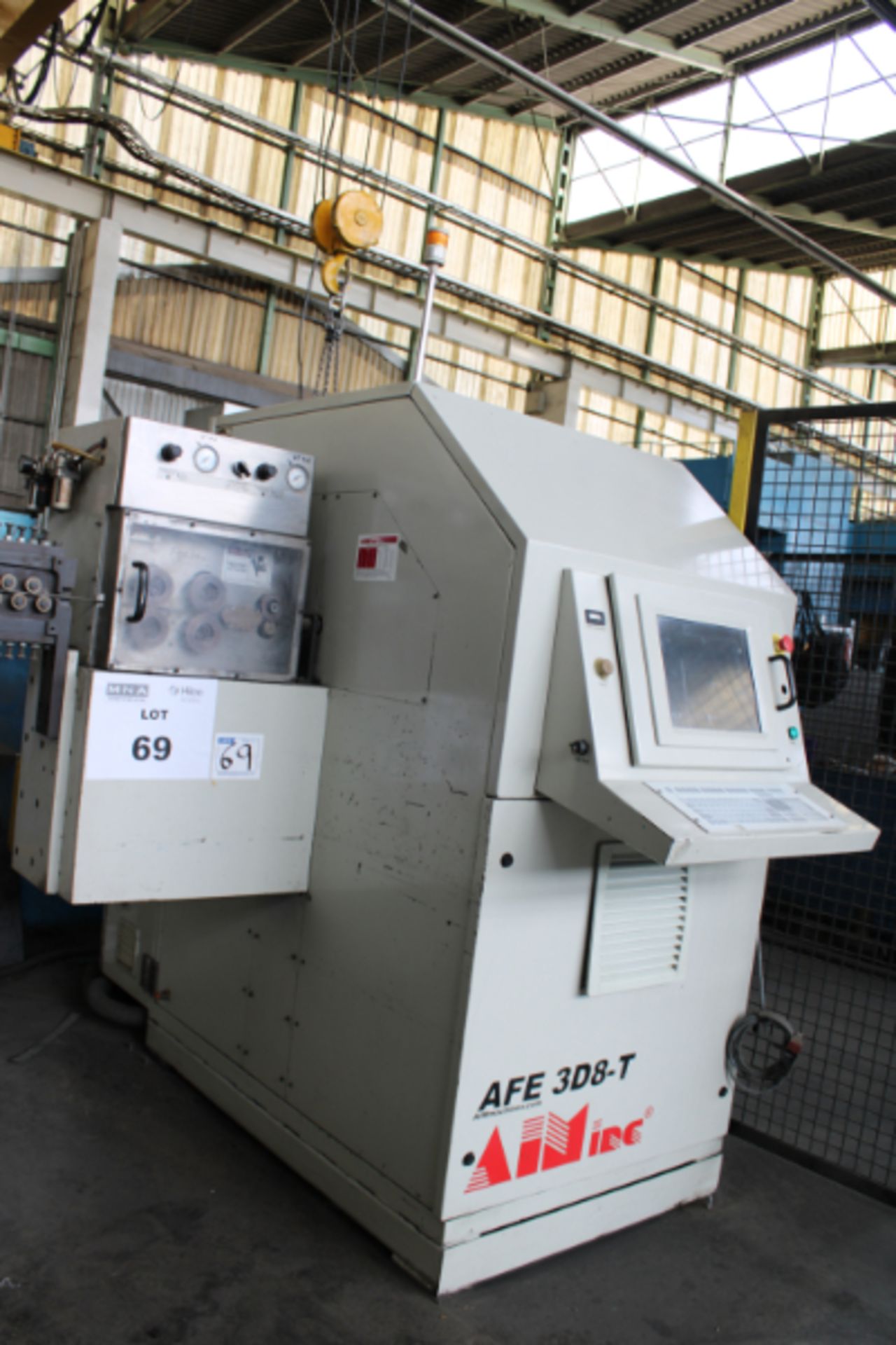 Automated Industrial Machinery Inc. (Aim, Inc.) AFE-3D8T-P8 CNC 8-MM Wire Bending Machine, New 2010 - Image 3 of 9