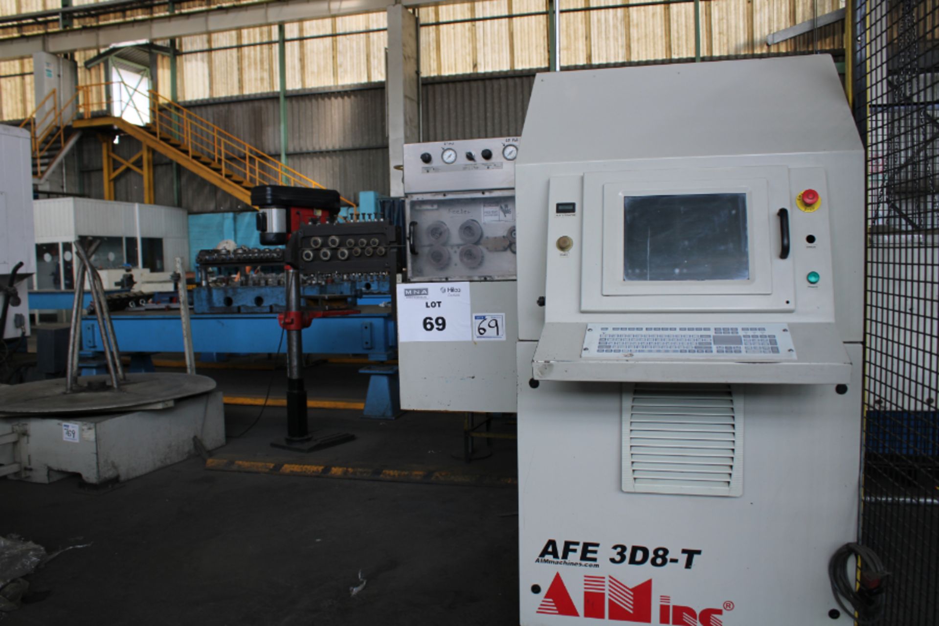 Automated Industrial Machinery Inc. (Aim, Inc.) AFE-3D8T-P8 CNC 8-MM Wire Bending Machine, New 2010