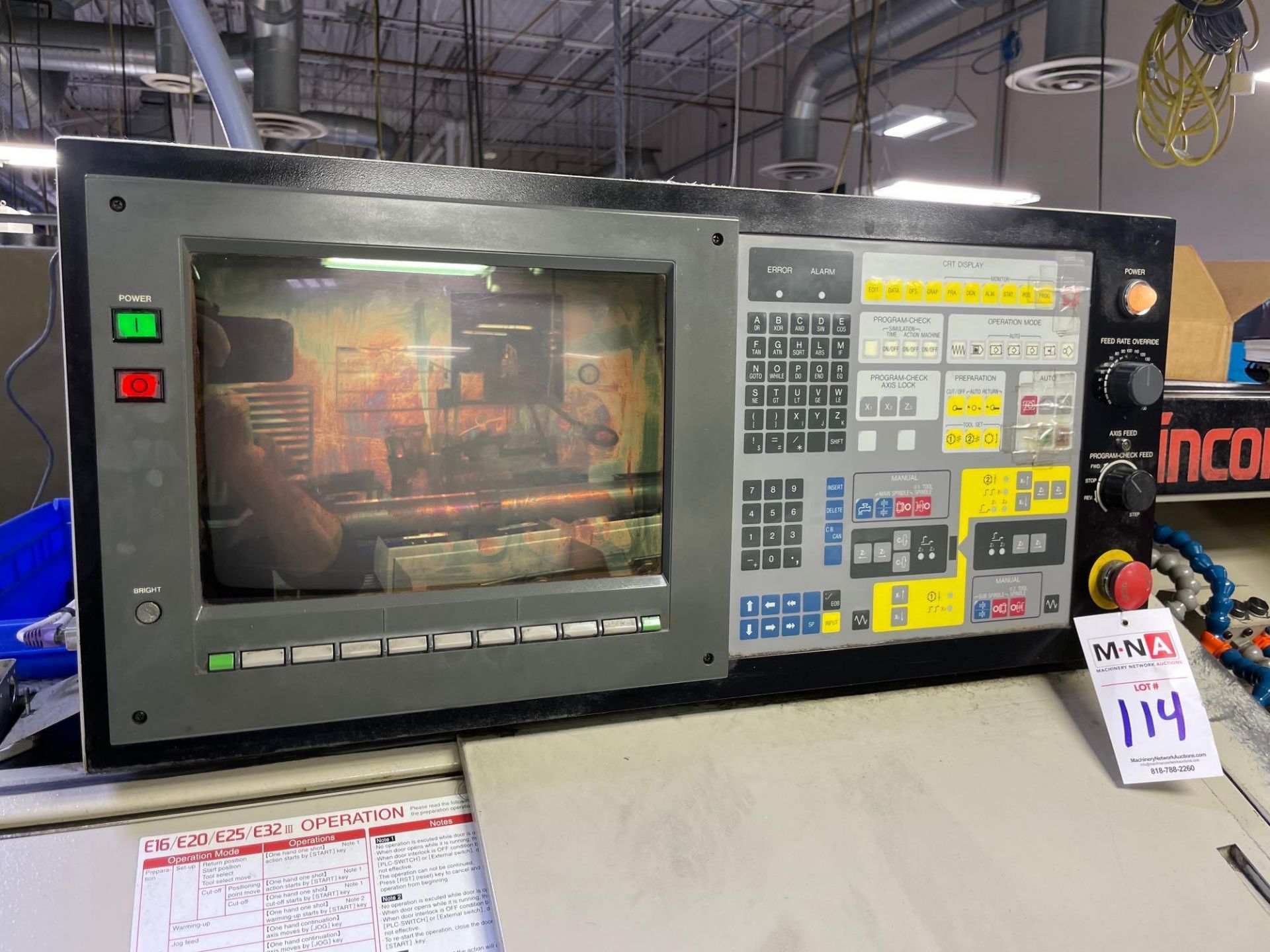 Citizen Cincom E-32 CNC Swiss Lathe, s/n W5252, New 1995 - Image 6 of 8