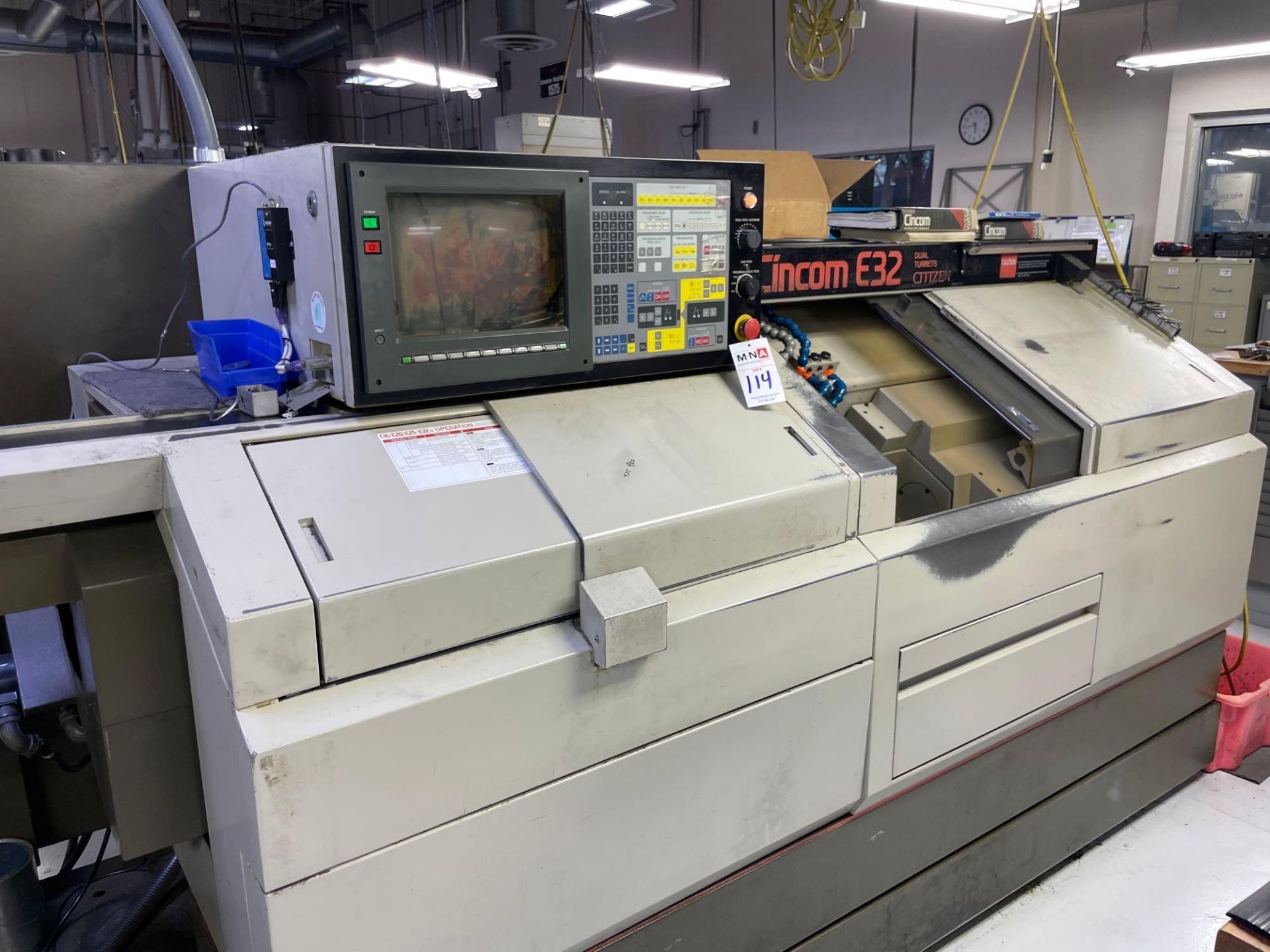 Citizen Cincom E-32 CNC Swiss Lathe, s/n W5252, New 1995