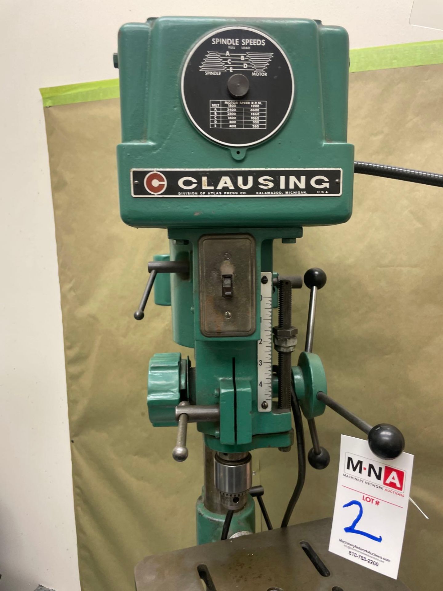 Clausing 165C 16" Floor Model Drill Press, s/n 111127 - Image 5 of 6
