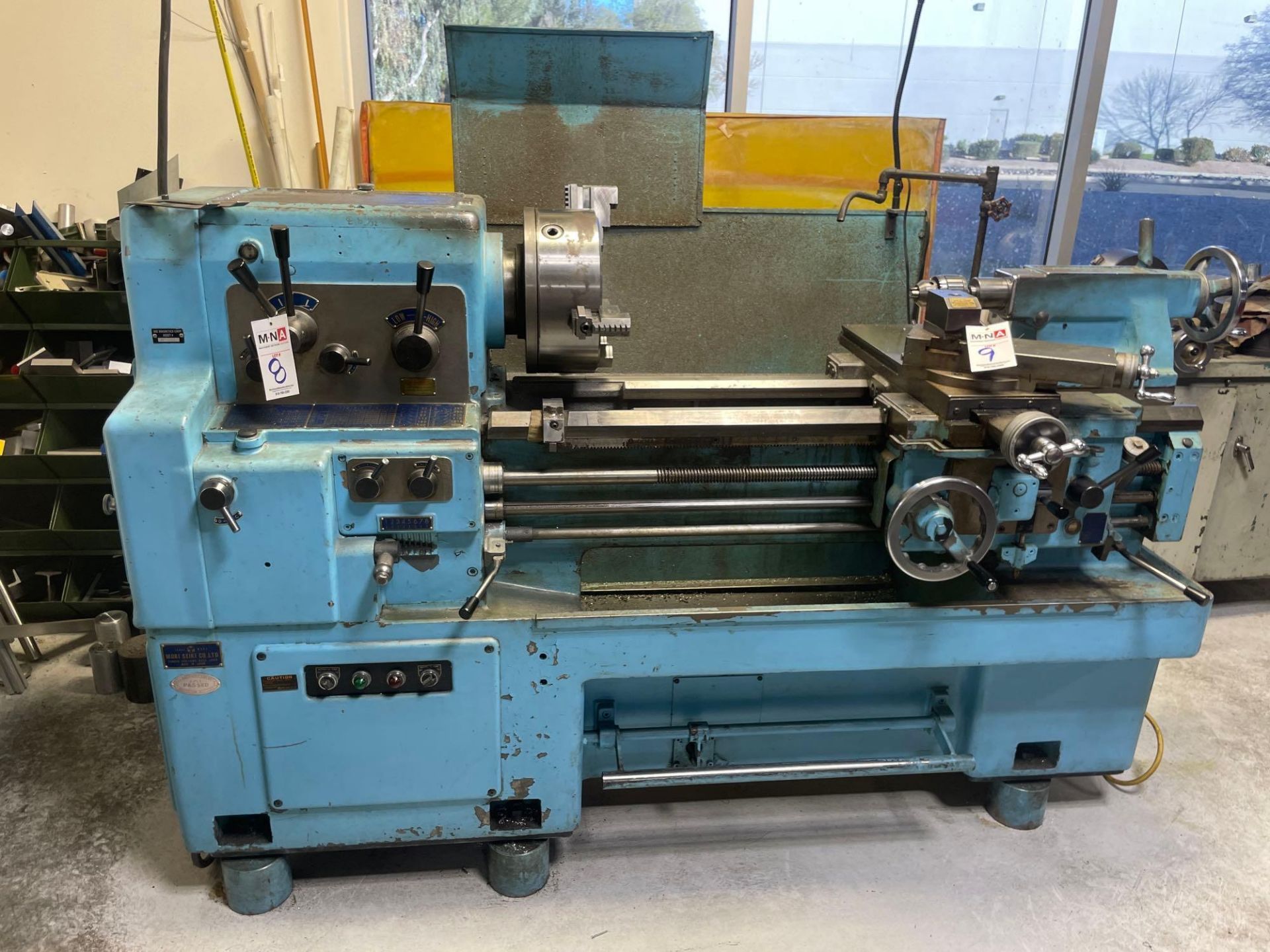 Mori Seiki MS- 850 Engine Lathe, 12” 3 Jaw Chuck, s/n 10500 *KDK Tool Post Sold Separate*