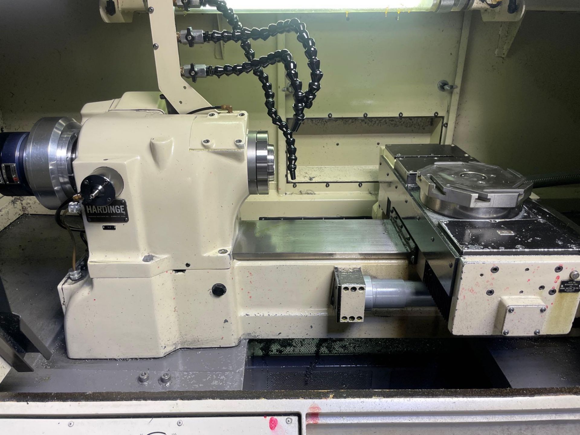 Hardinge CHNC I Precision CNC Lathe, Fanuc 0-T Ctrl., 16C Spindle Nose, s/n CN-4636-T-C - Image 5 of 6