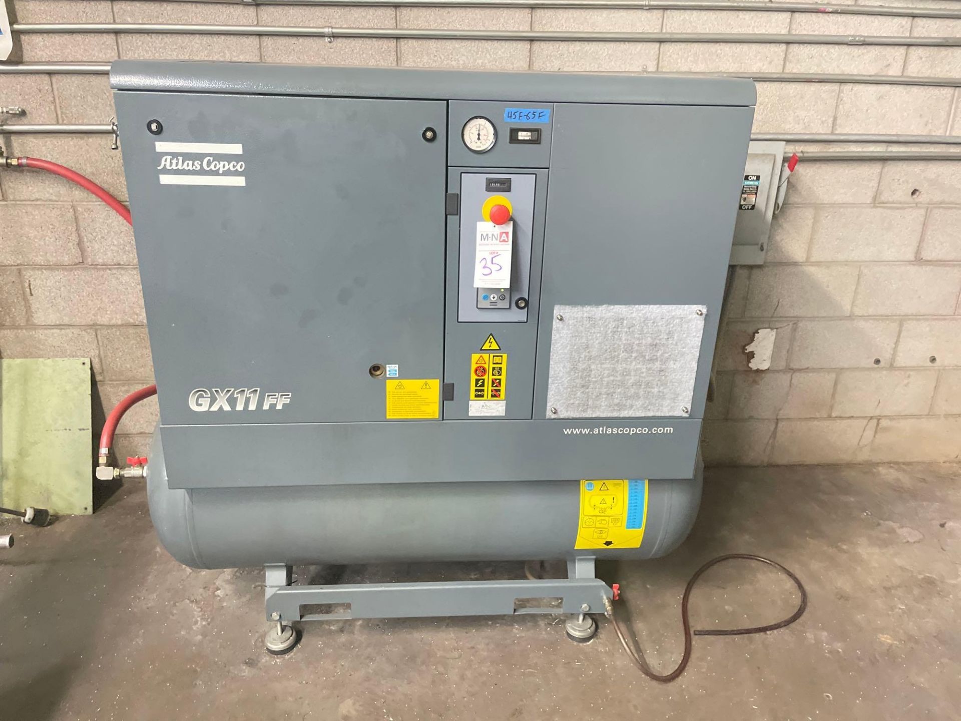 Atlas Copco GX11 FF Rotary Screw Air Compressor, 15 HP