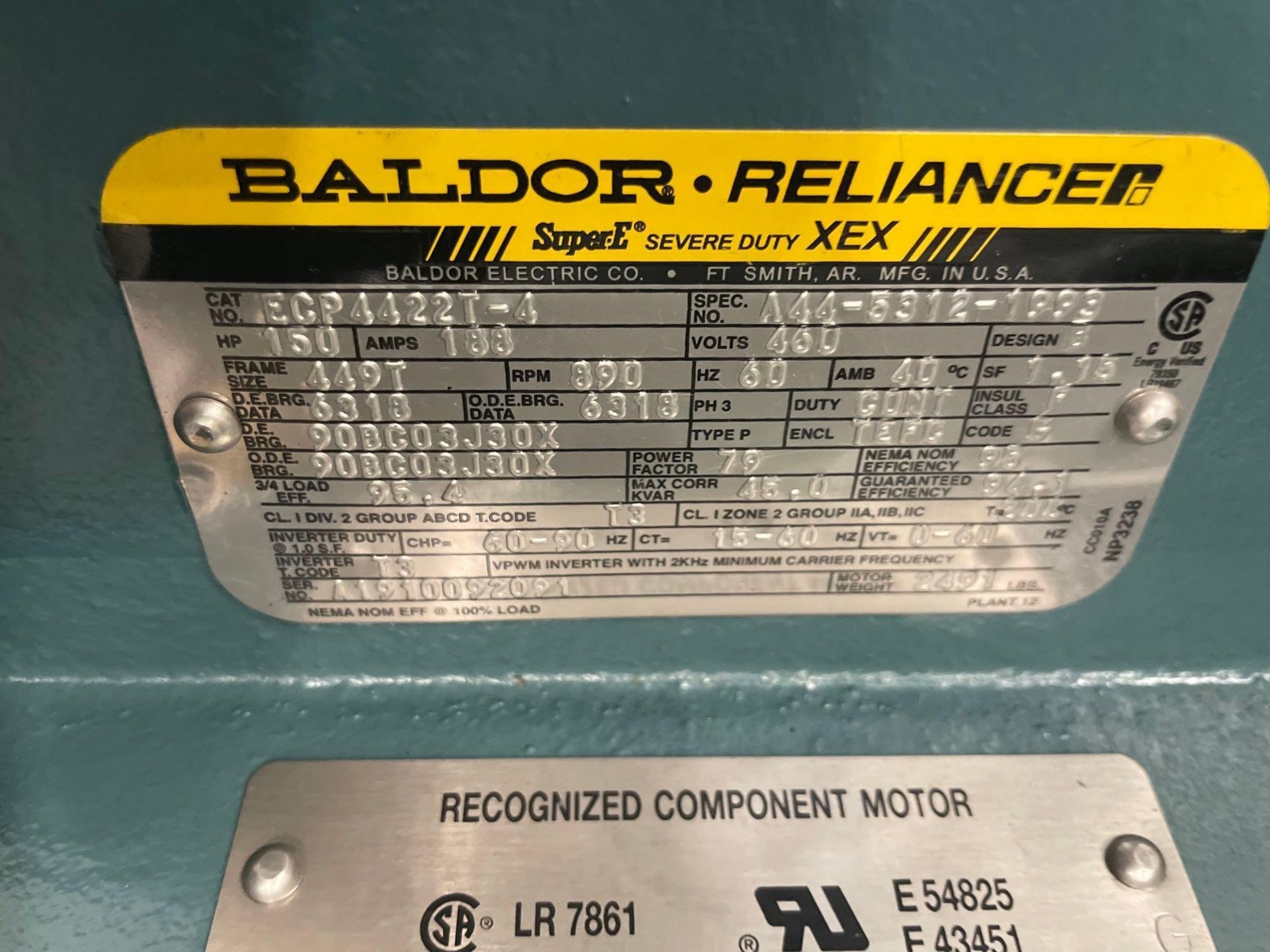 *NEW* Baldor Model ECP-4422T-4, 150 HP A.C. Motor - Image 6 of 6