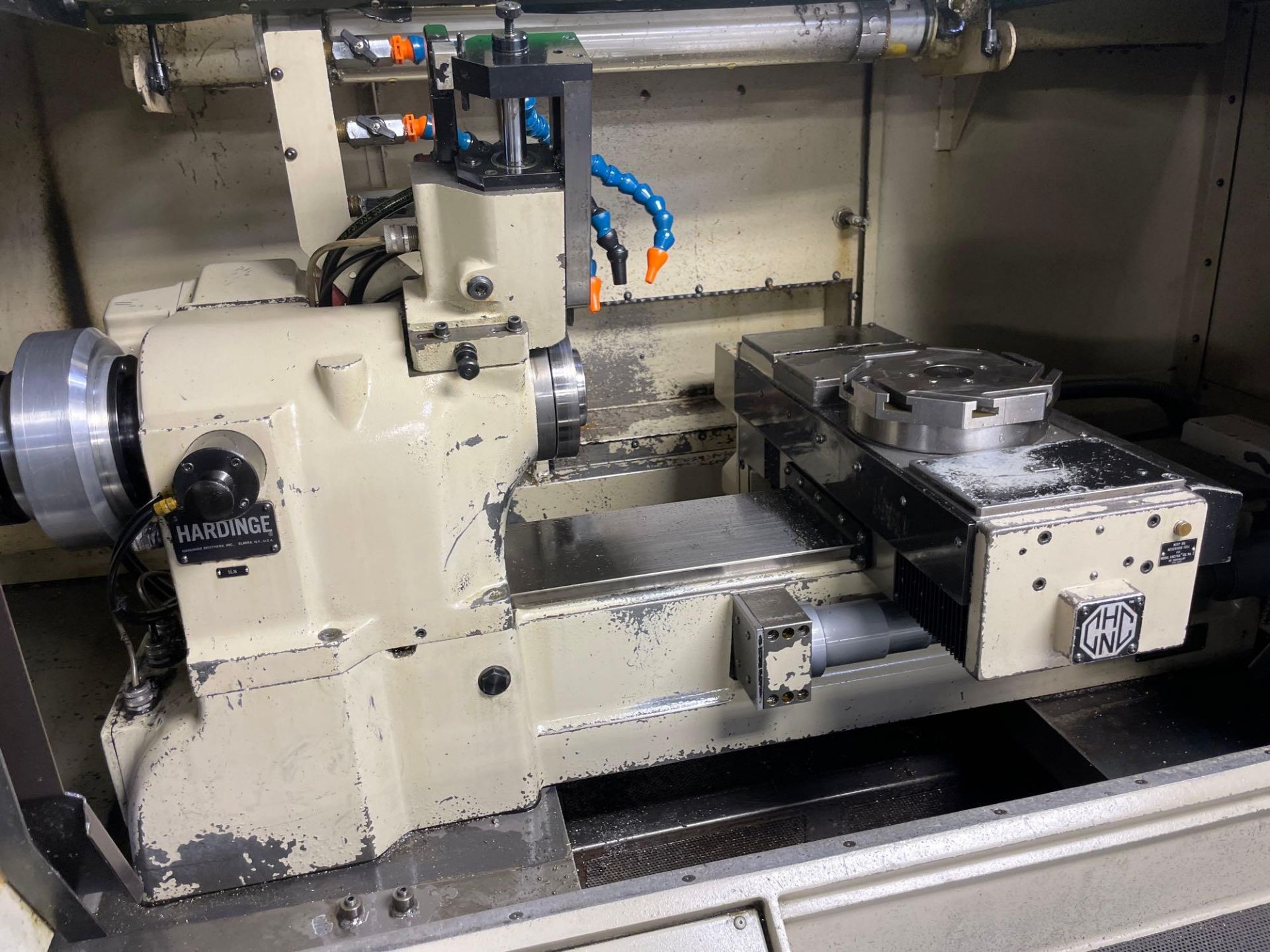 Hardinge CHNC I Precision CNC Lathe, Fanuc 0-T Ctrl., 16C Spindle Nose, s/n CN-4684-T-C *Off-Site* - Image 6 of 8