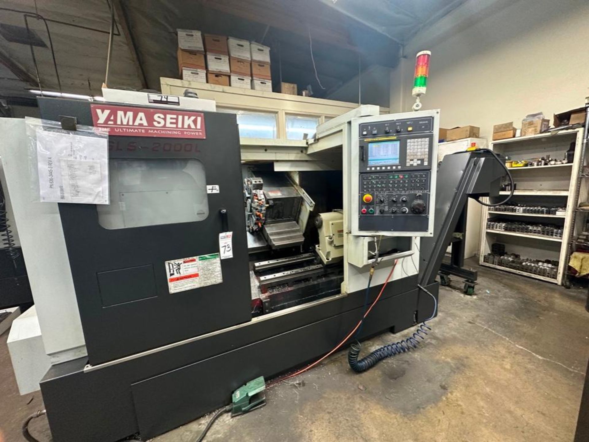 Yama-Seiki GLS-2000L CNC Lathe, Fanuc 0i-TD Ctrl., 22.05” Swing, 20.8” Machining Length, New 2015 - Image 2 of 11