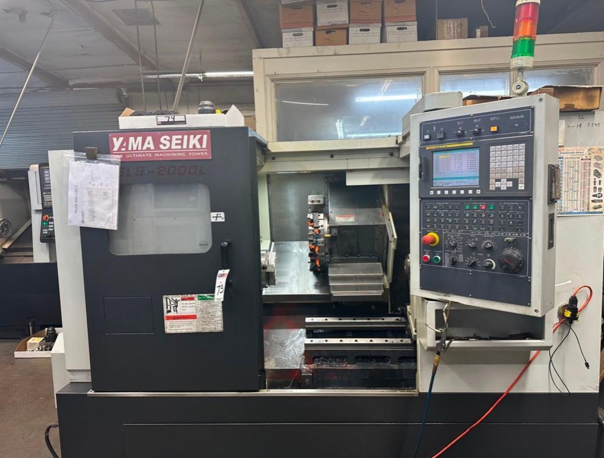 Yama-Seiki GLS-2000L CNC Lathe, Fanuc 0i-TD Ctrl., 22.05” Swing, 20.8” Machining Length, New 2015