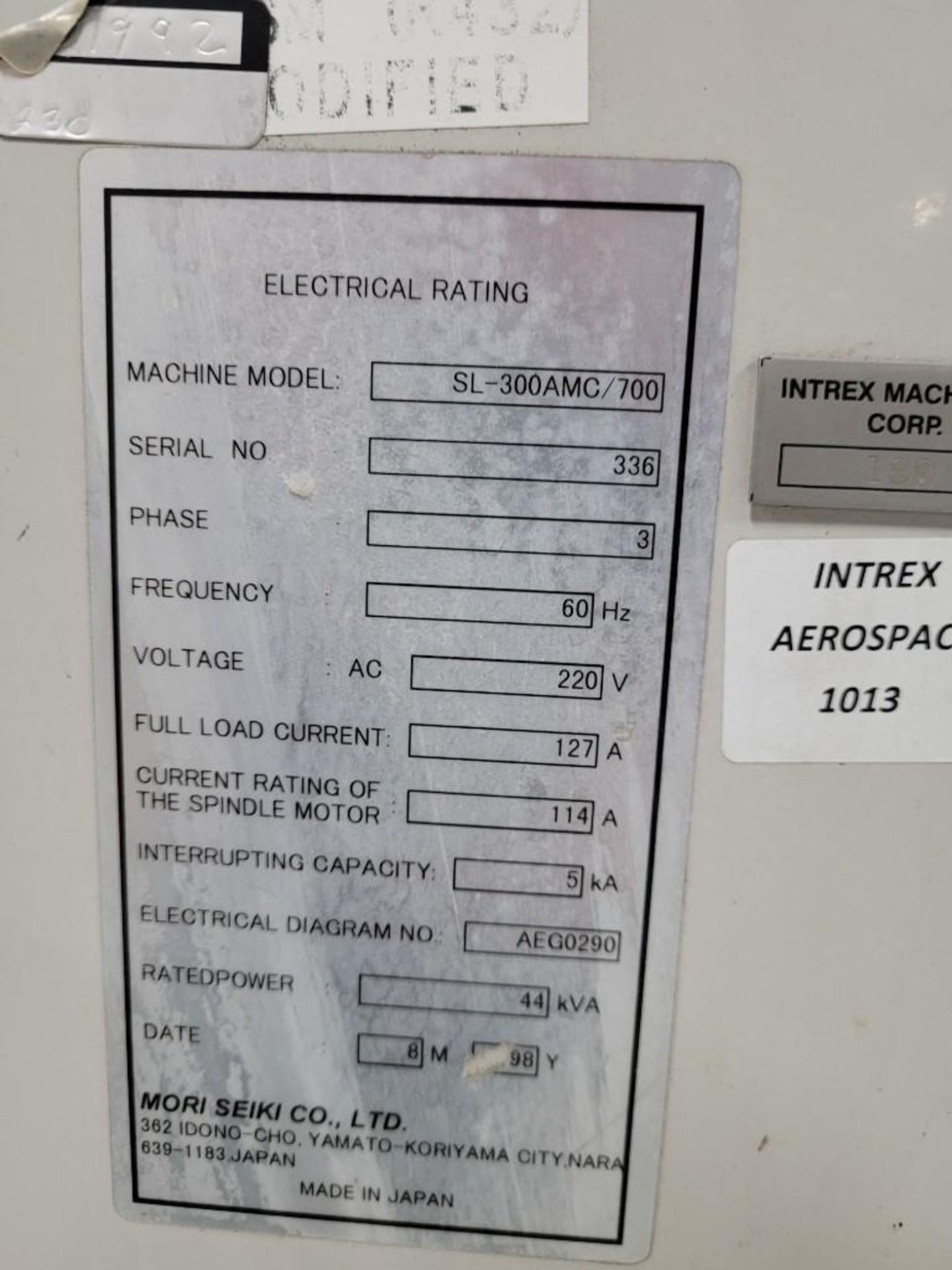 Mori Seiki SL-300AMC CNC Turning Center, MSC-501 Control, Kitagawa B-210 10" 3-Jaw Chuck, New 1998 - Image 13 of 16