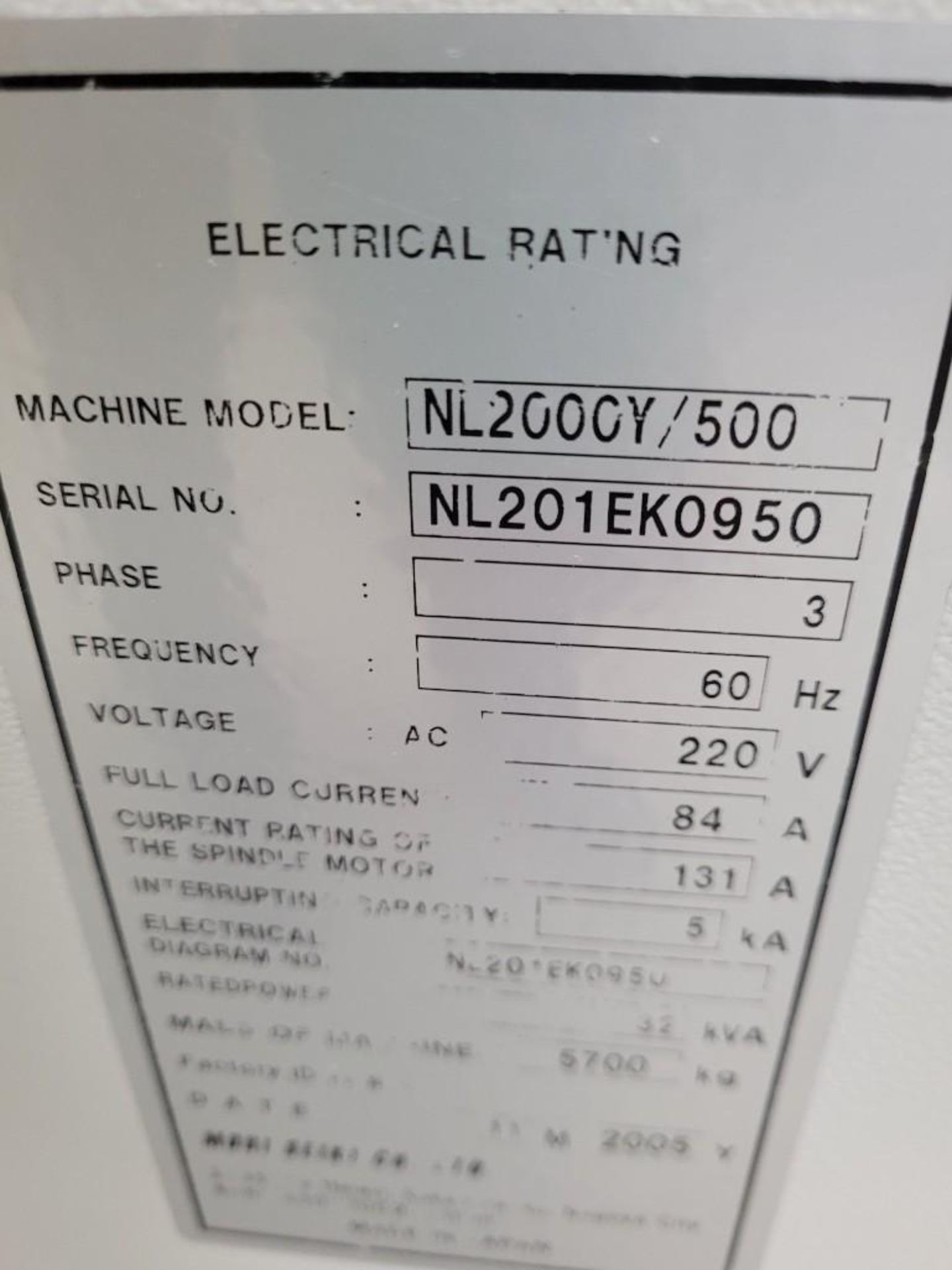 Mori Seiki NL2000Y CNC Turning Center, MSX-850 Control, Y-Axis, Collet Chuck, New 2005 - Image 14 of 14