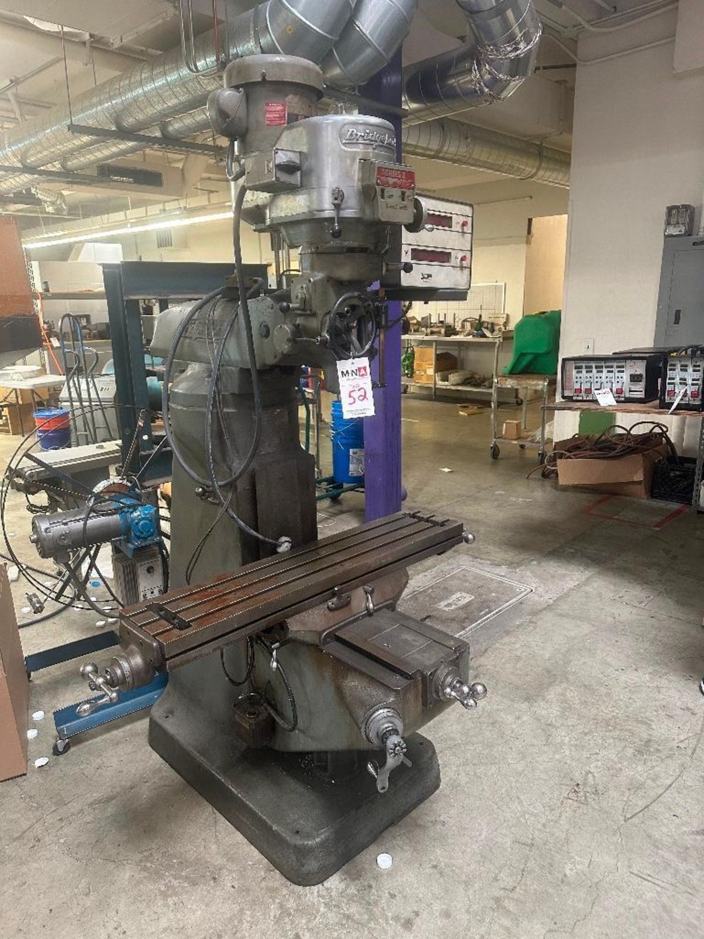 Bridgeport Series 1 Vertical Mill, 2 HP, 9" x 42" Table, Sargon D.R.O. - Image 3 of 8