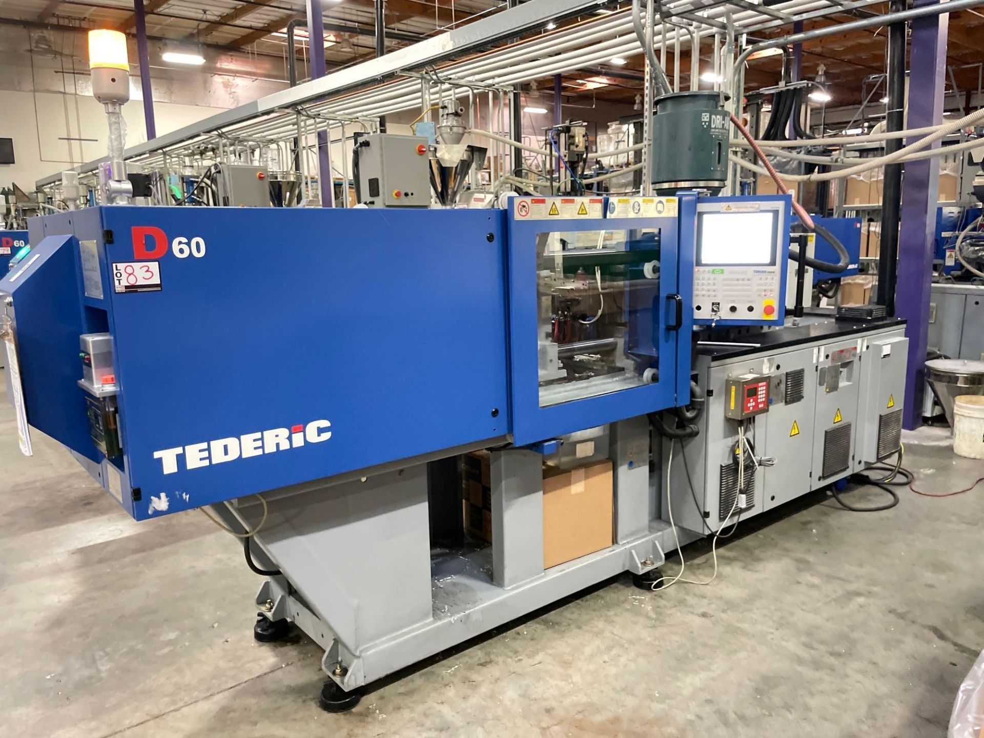 66 Ton Tederic D60 Plastic Injection Molder, Keba 12000, s/n T00800241, New 2019