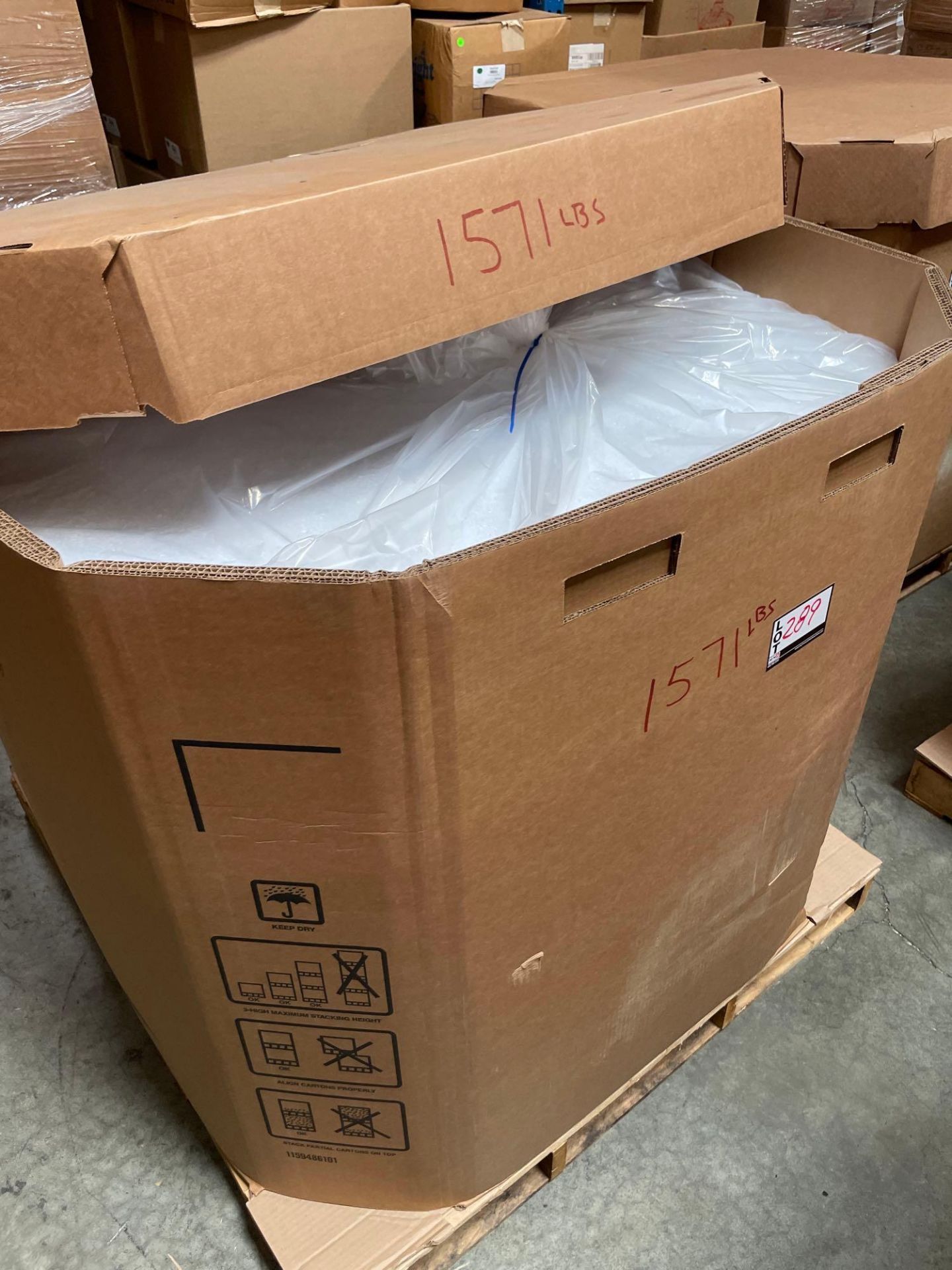 1571 Lbs. of White Resin Linear Low Density PE (NOVA PI-2024-A LLDPE)