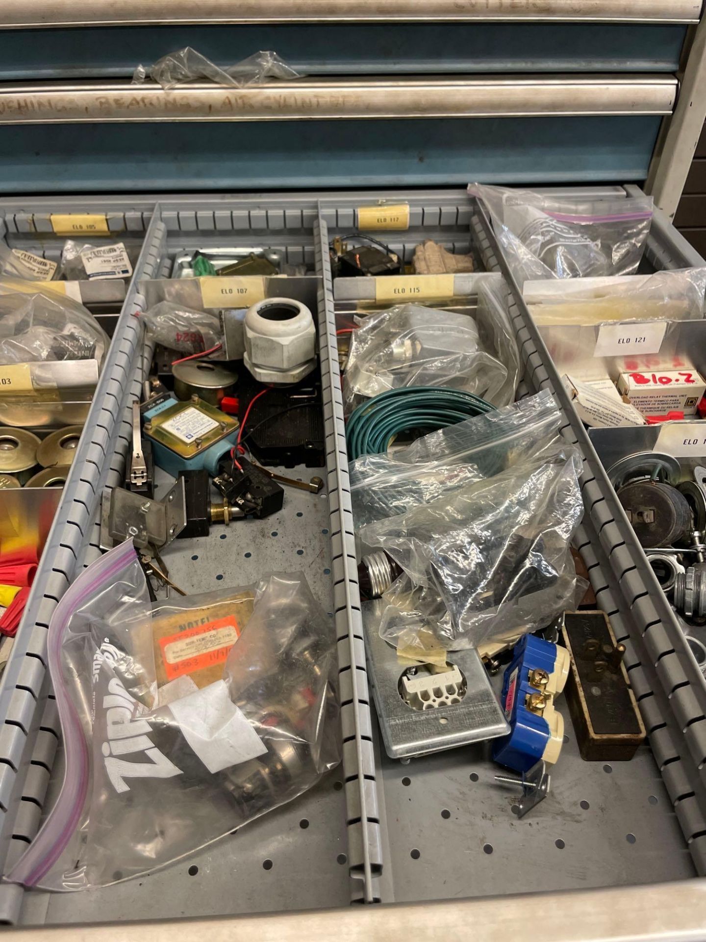 11 Drawer Lista Cabinet with Assorted Mold Pins, Bearings and misc. Hardware - Image 5 of 7