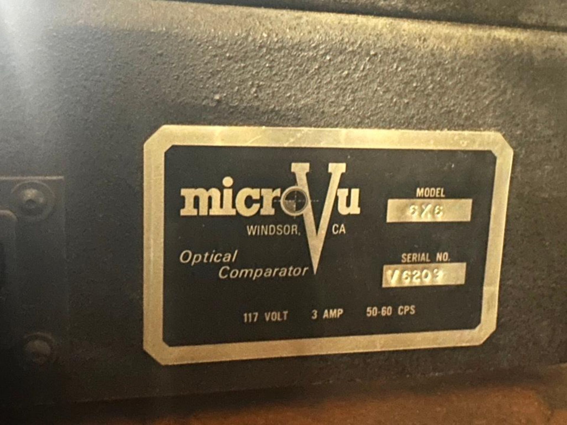 MicroVU 8X8 Comparator, S/N V6209 - Image 7 of 7