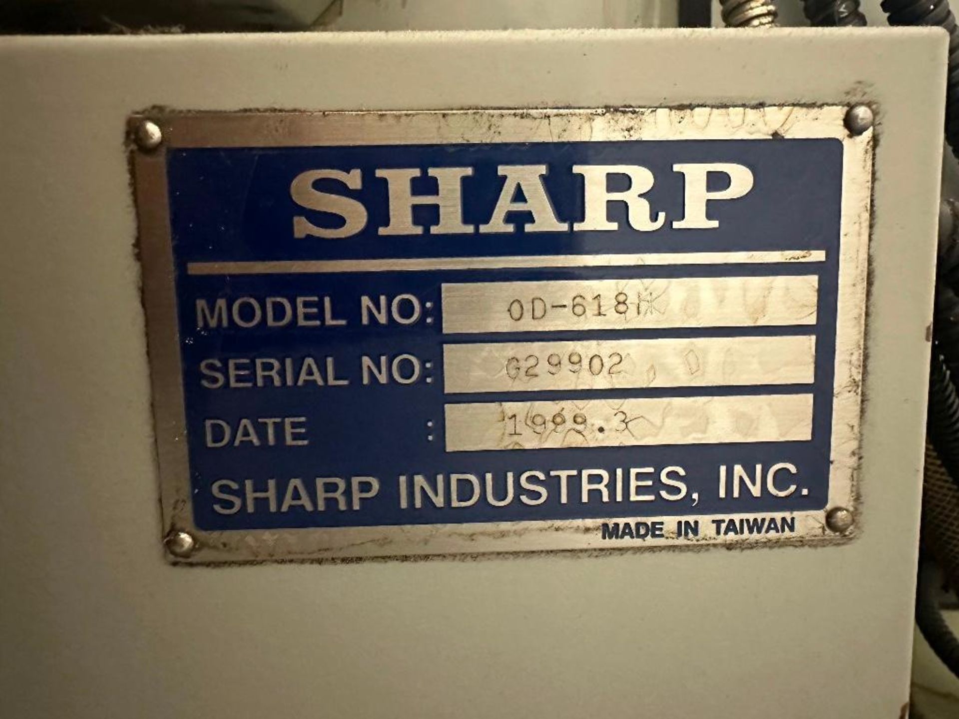 Sharp OD-618H Cylindrical Grinder, hand feed, s/n G29902, New 1999 - Image 5 of 5
