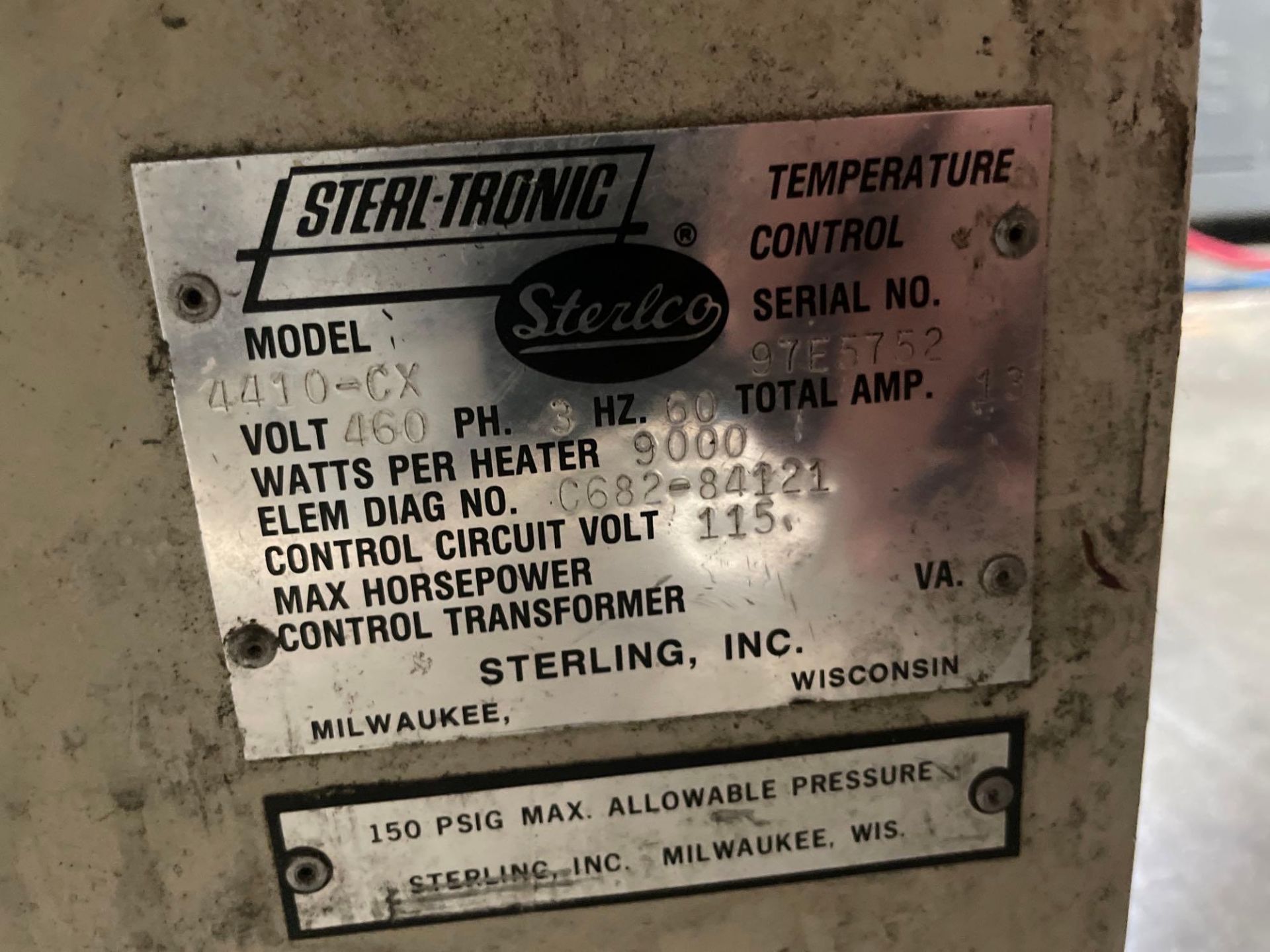 Sterlco Vision 4410-C Temperature Controller, s/n 97E5752 - Image 5 of 5