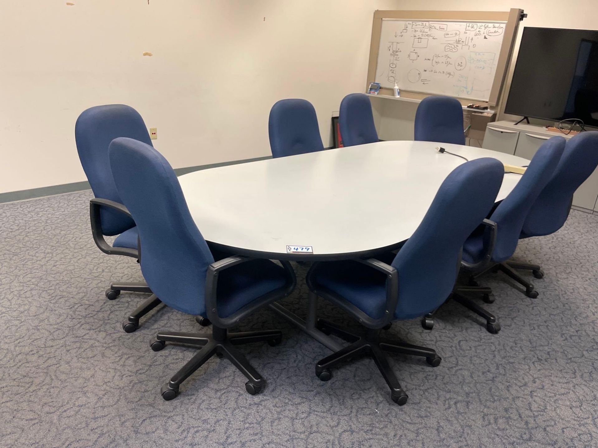 Conference Table with 8 Chairs - Image 3 of 5