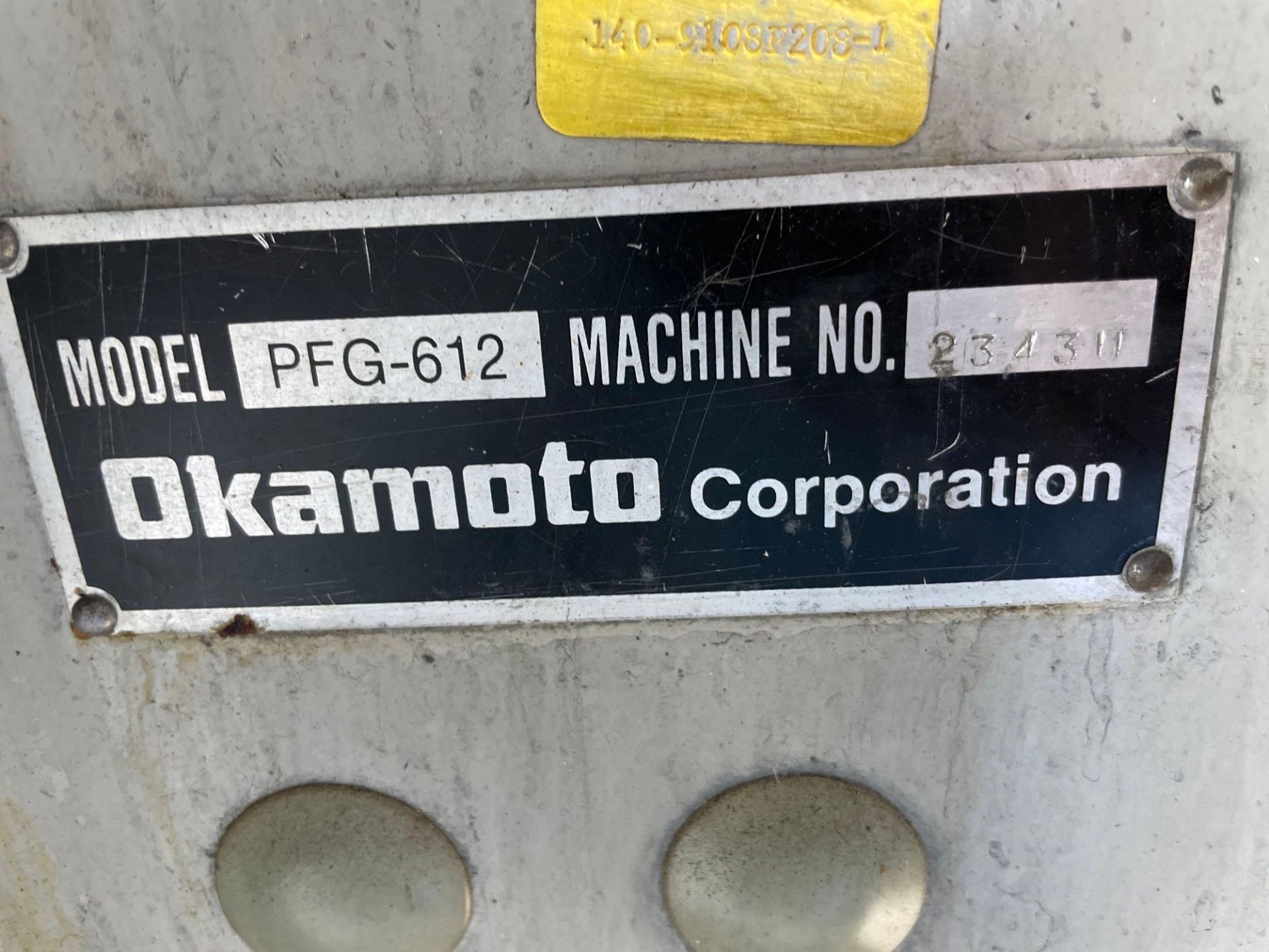 Okamoto PFG - 612 Surface Grinder, s/n 234311 - Image 6 of 6