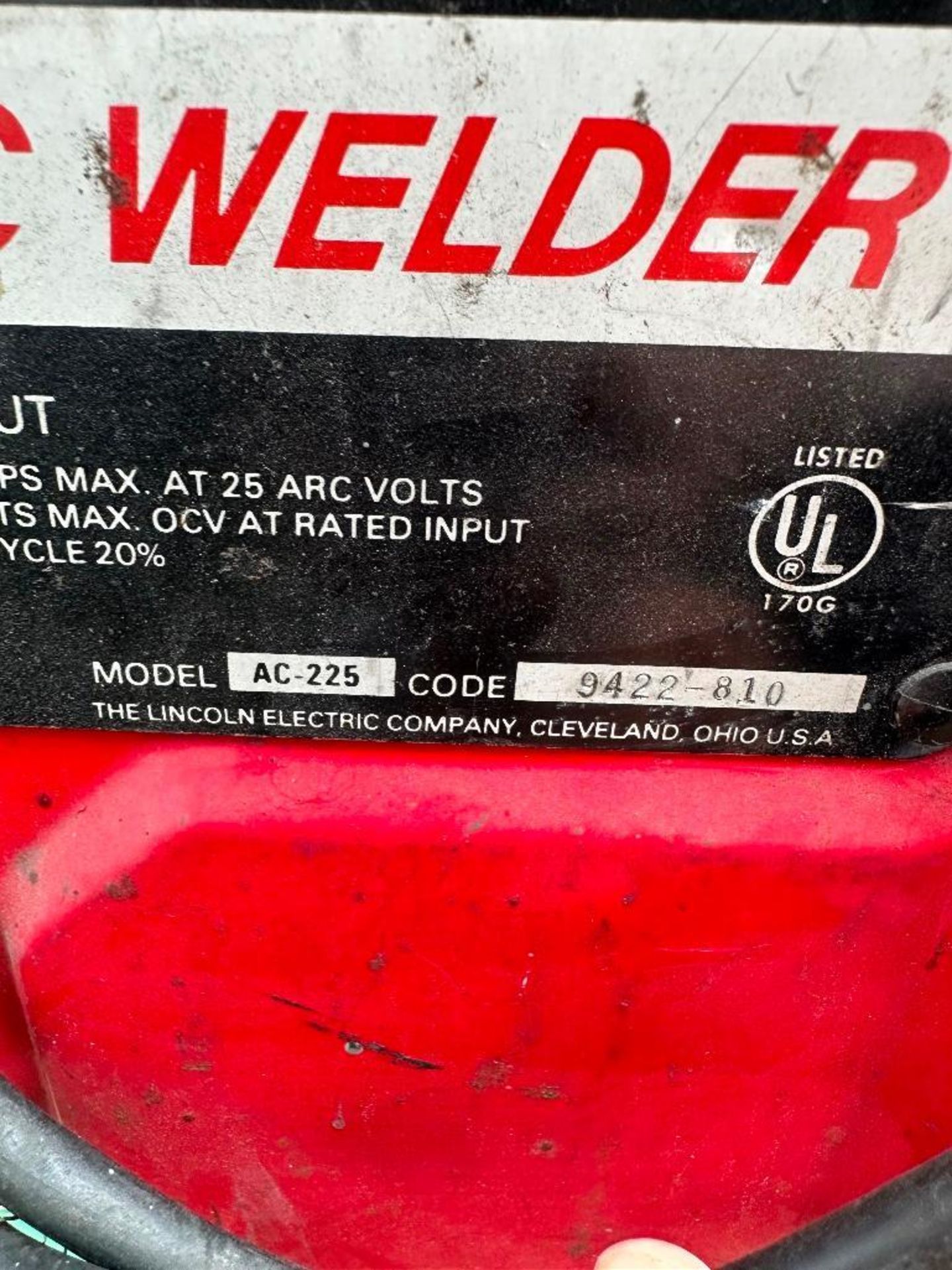 Lincoln Electronic AC 225 Arc Welder - Image 7 of 7