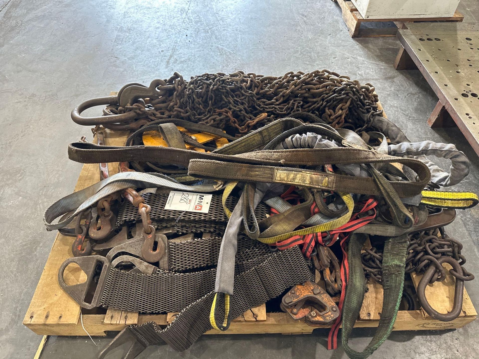 Assorted Chains, Hooks, Chain & Nylon Straps, Pallet Pullers - Image 3 of 4