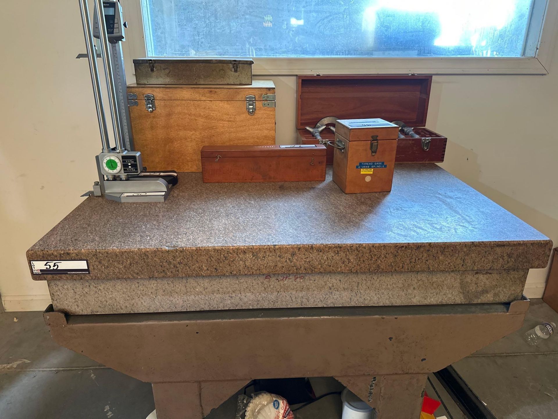 48”x36”x8” Granite Surface Plate w/ Steel Stand *CONTENTS NOT INCLUDED*