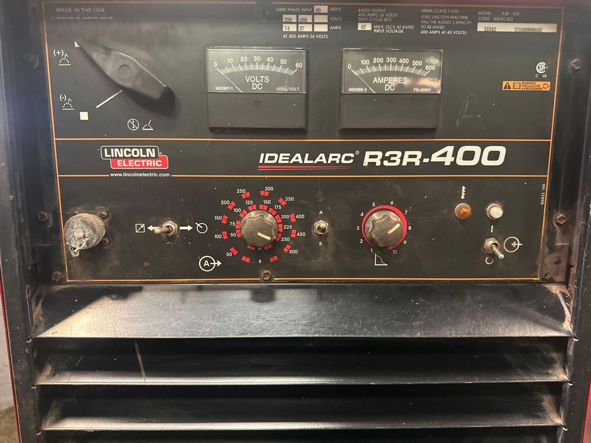 Lincoln Electric Idealarc R3R-400 Welder, s/n U1100906043 *Located in Redlands, CA* - Image 5 of 8