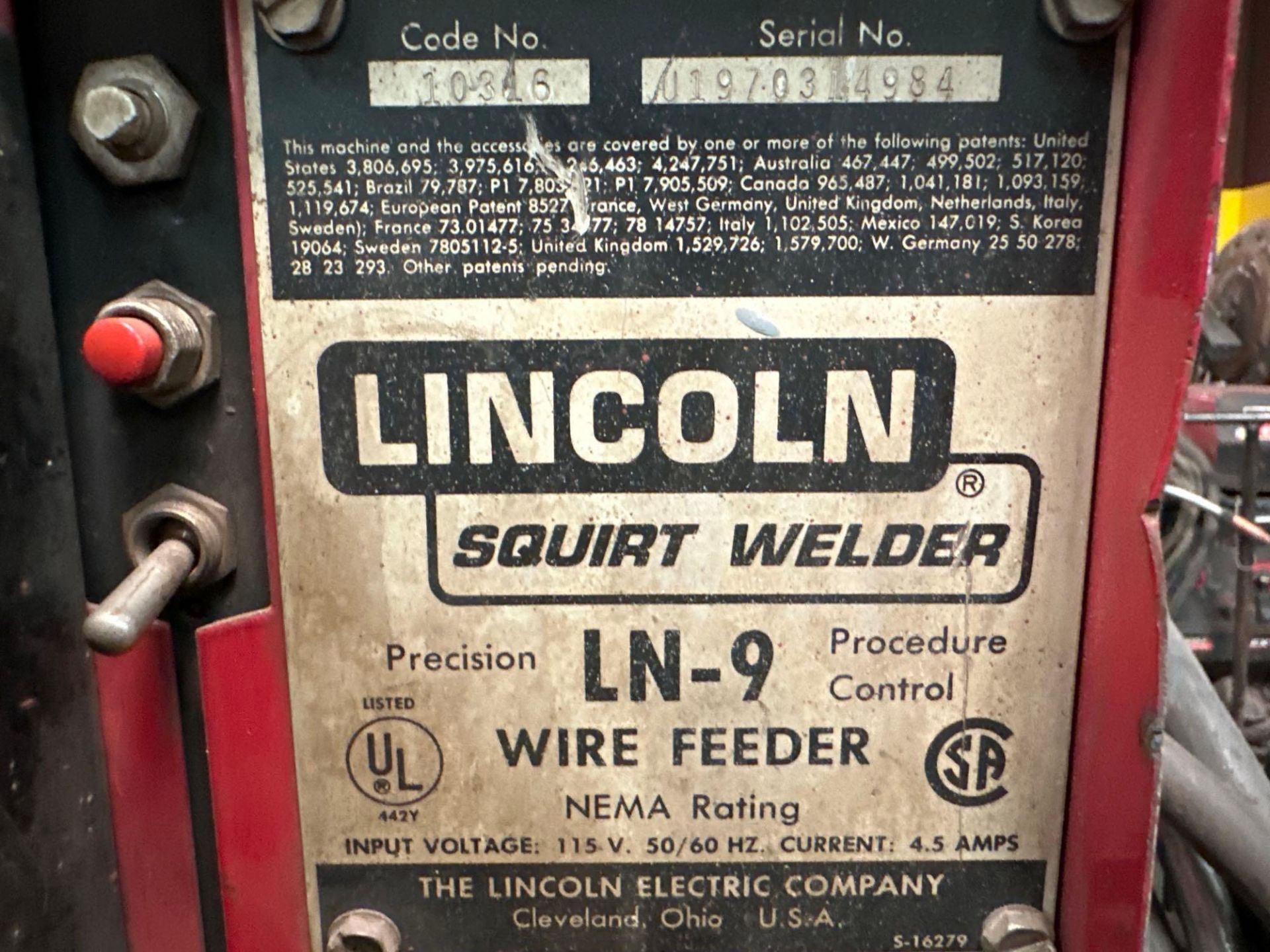 Lincoln Flextec 650 Welder s/n U1150109185, w/ LincolnLN-9 Wire Feeder, s/n U1970314984, Welding - Image 10 of 13